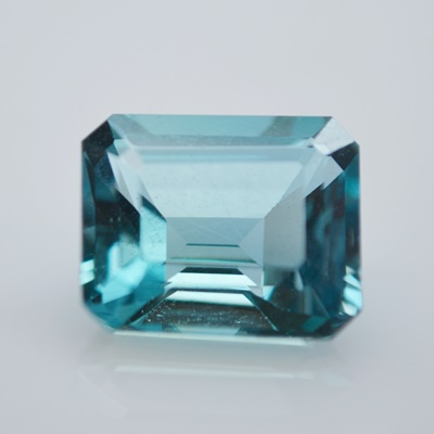 Loose 6.99 CT Emerald Cut Blue Green Topaz Gemstone
