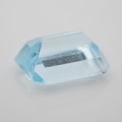 Loose 7.39 CT Natural Emerald Cut Sky Blue Topaz Gemstone