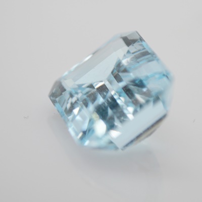 Loose 7.39 CT Natural Emerald Cut Sky Blue Topaz Gemstone