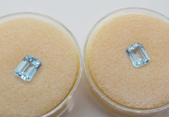 Two Loose 6.96 CTW Natural Sky Blue Topaz Gemstones