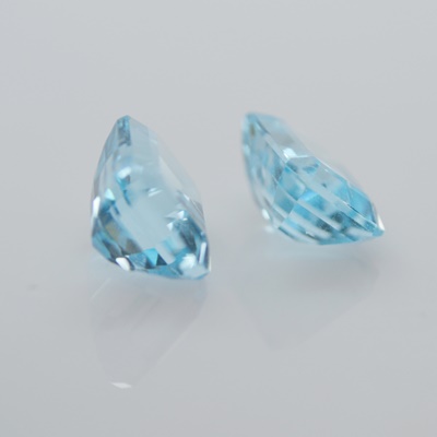 Two Loose 6.96 CTW Natural Sky Blue Topaz Gemstones