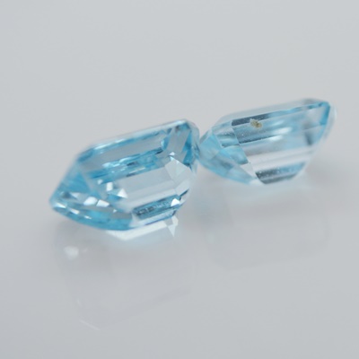 Two Loose 6.96 CTW Natural Sky Blue Topaz Gemstones