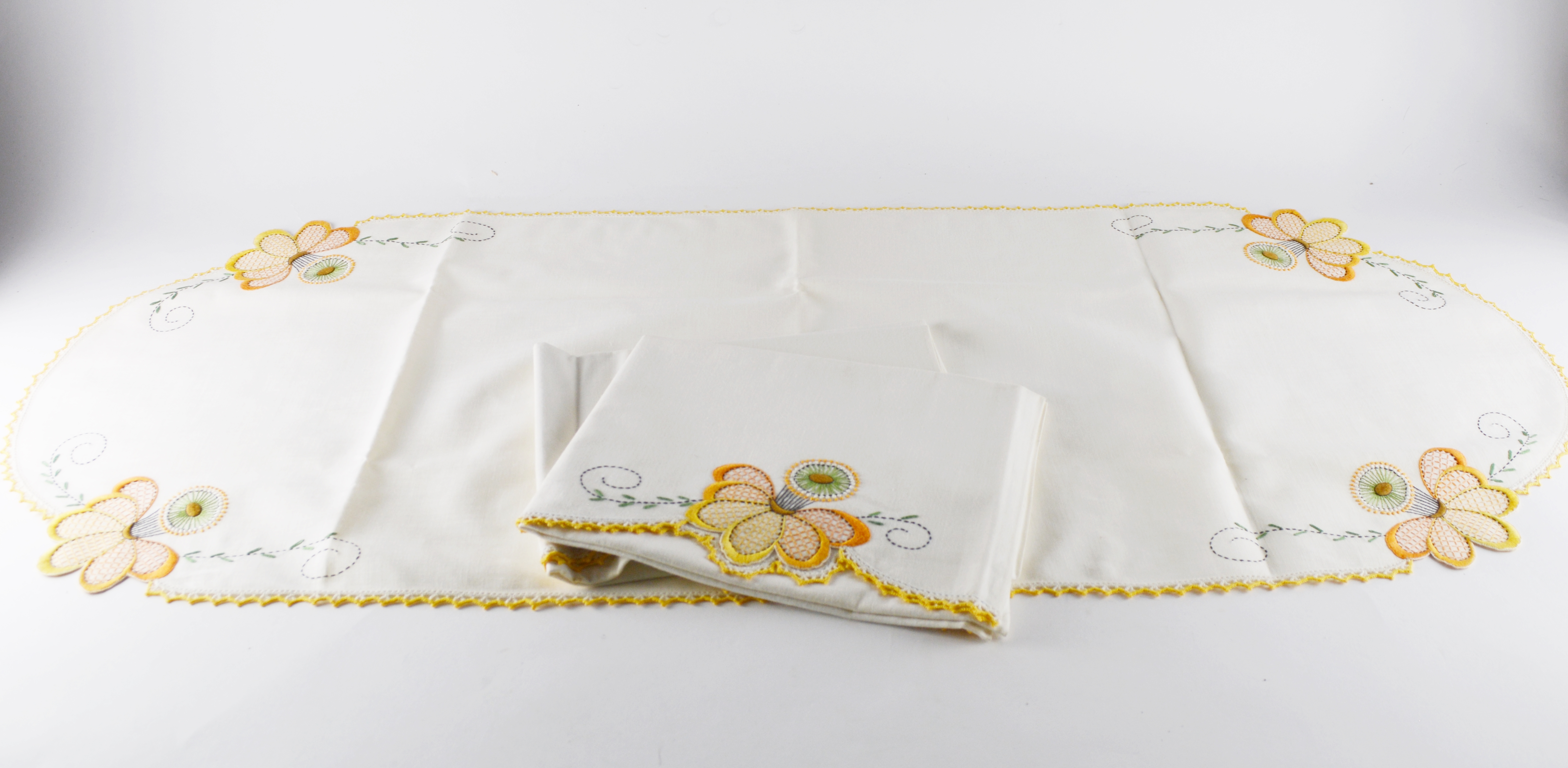 Vintage Hand Embroidered Linens