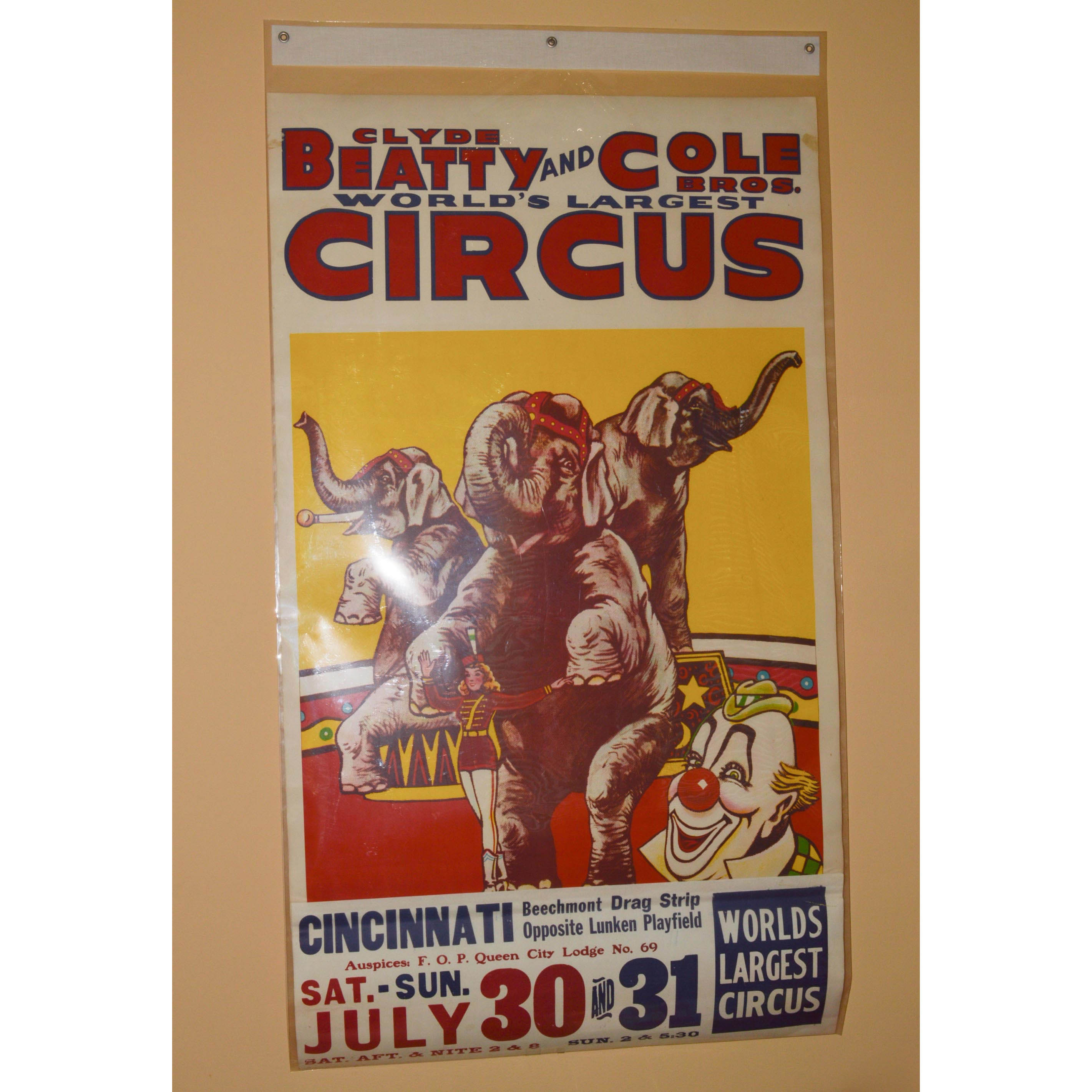Large Circus Poster Serigraph