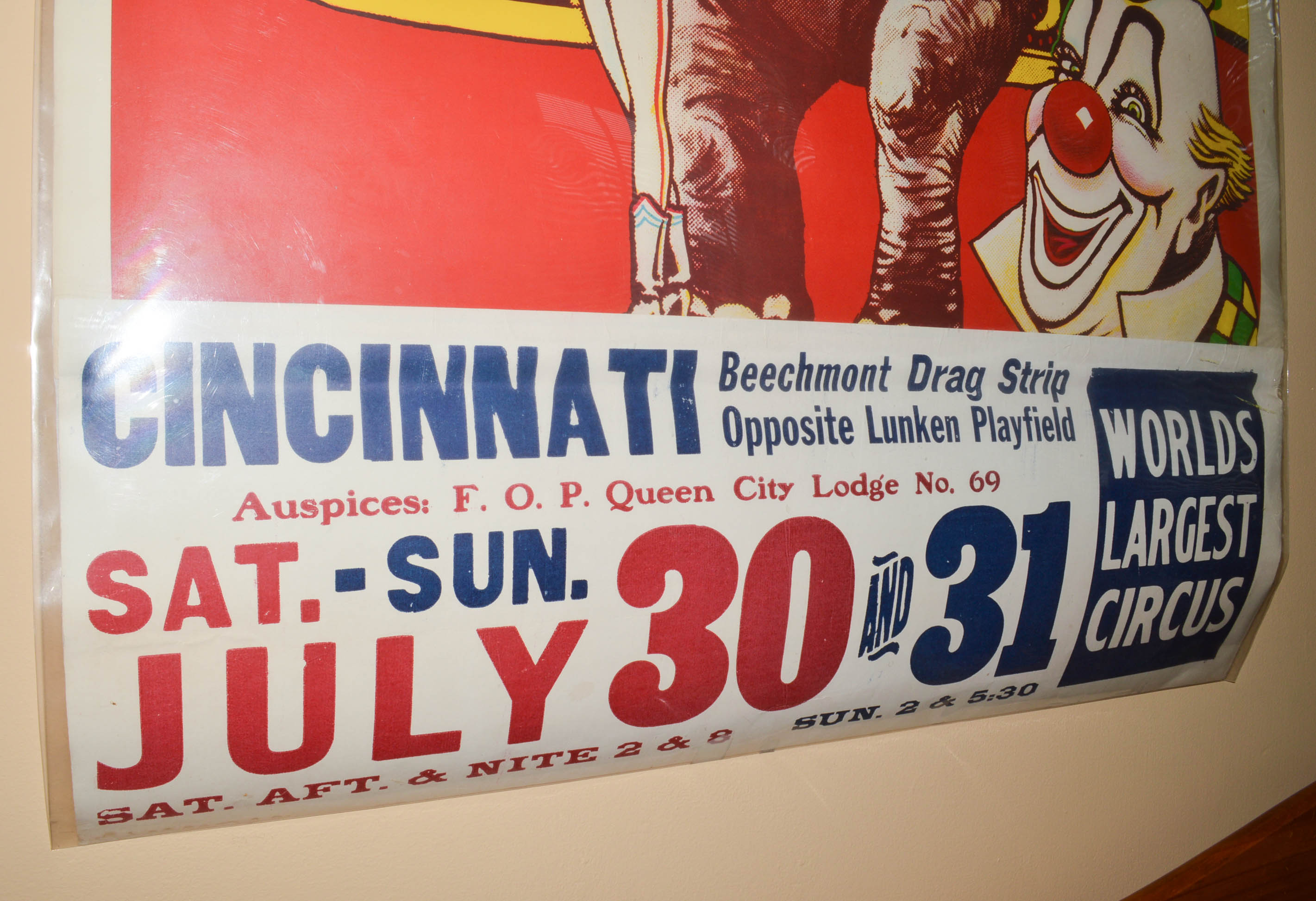 Large Circus Poster Serigraph