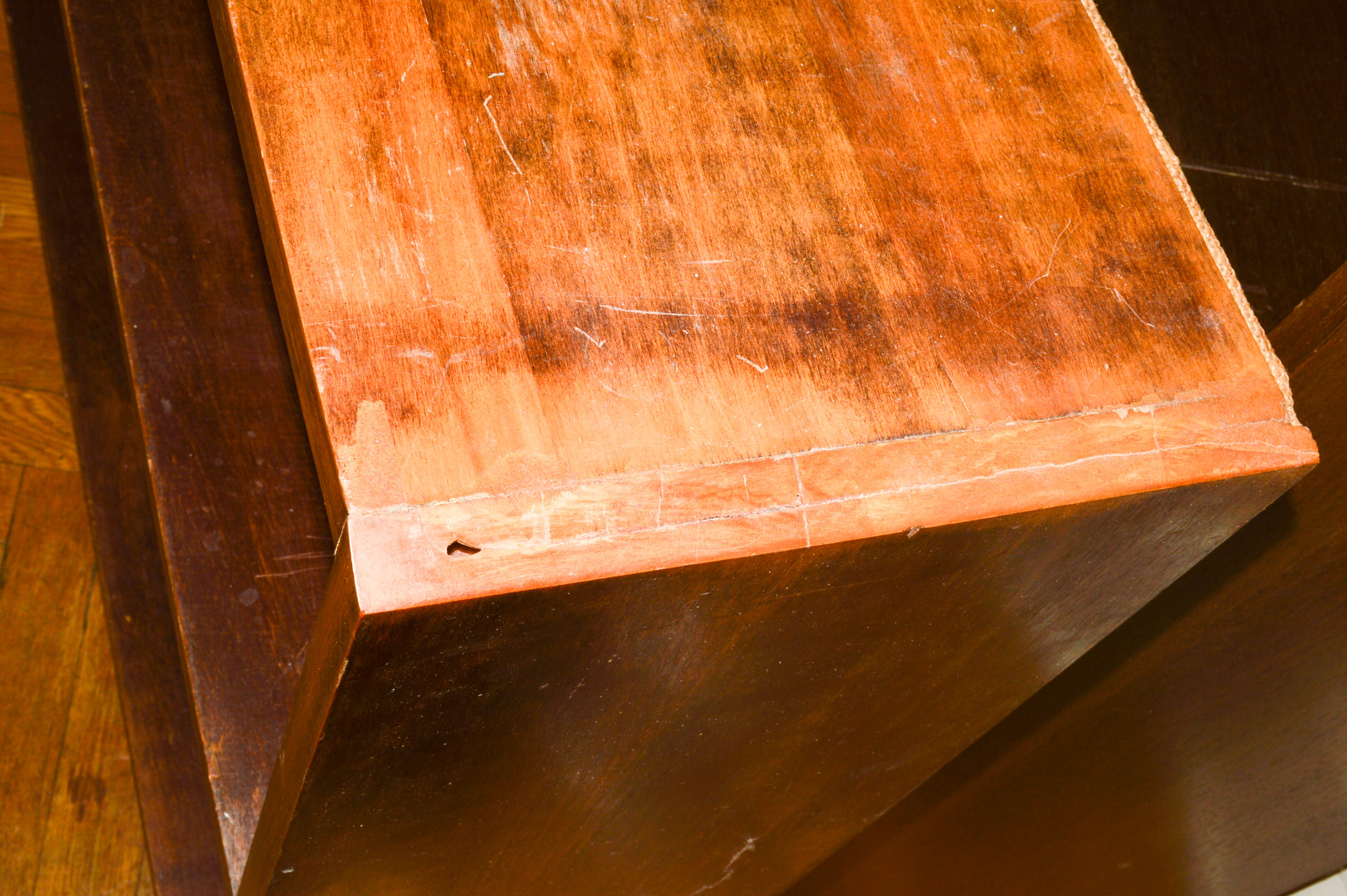 Two Bookcases With Set of Folding Tables