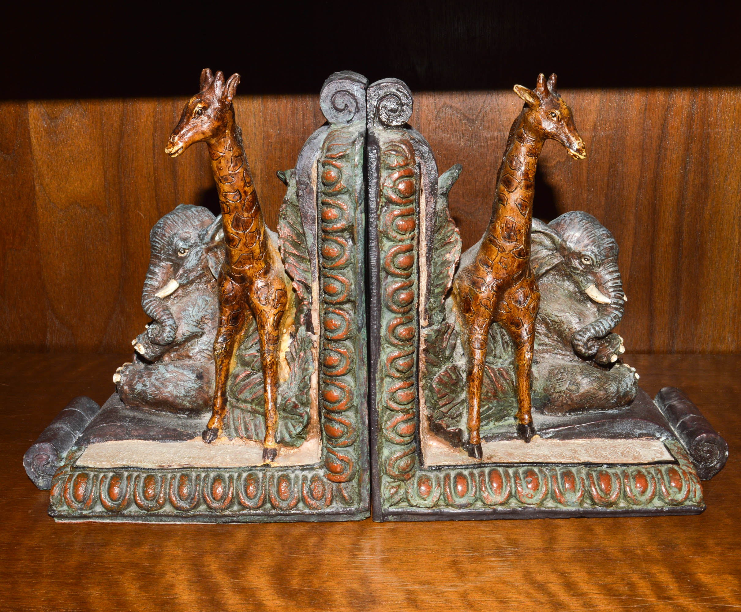 Two Bookcases With Set of Folding Tables