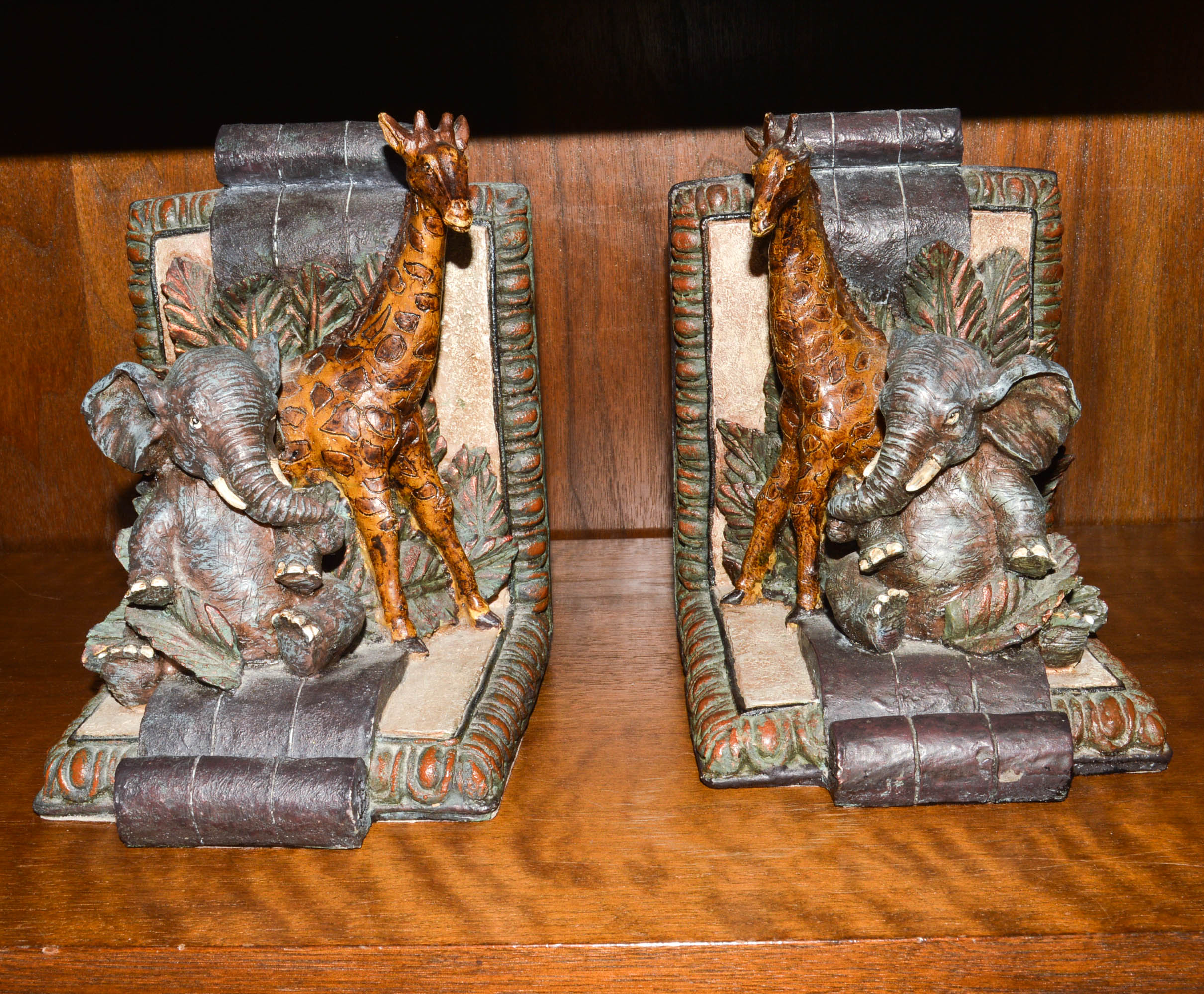 Two Bookcases With Set of Folding Tables