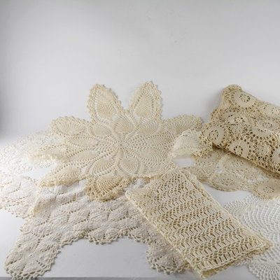 Vintage Hand Crocheted Table Linens