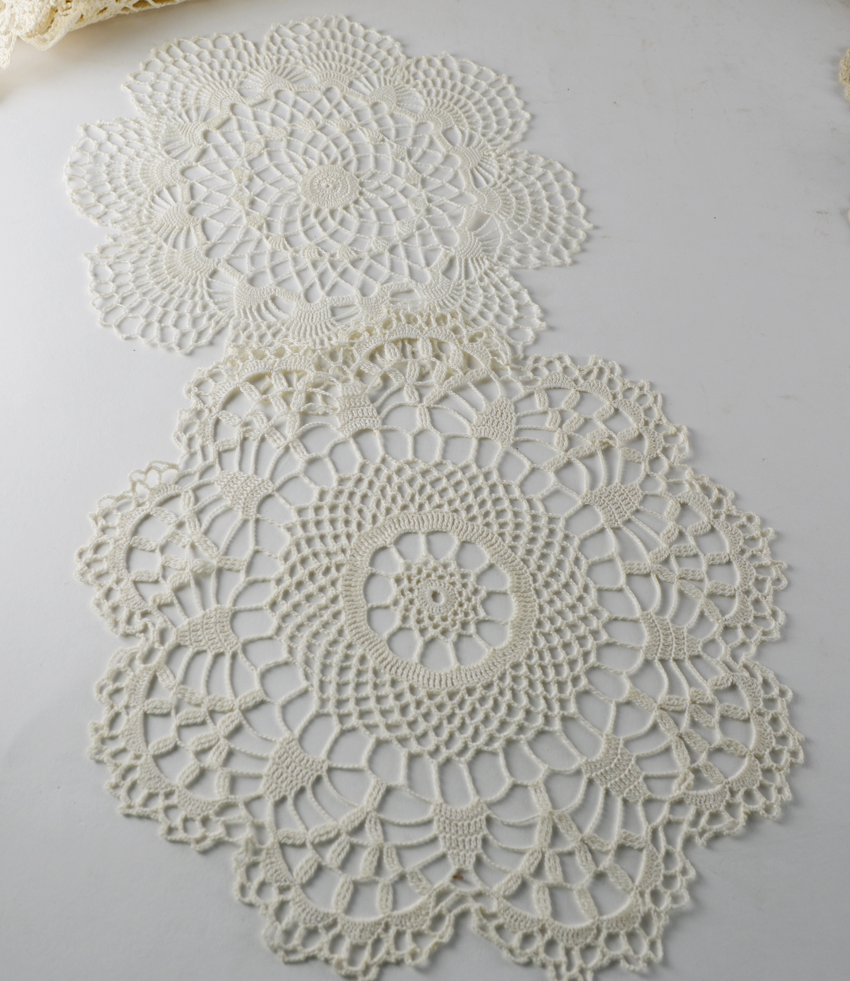 Vintage Hand Crocheted Table Linens