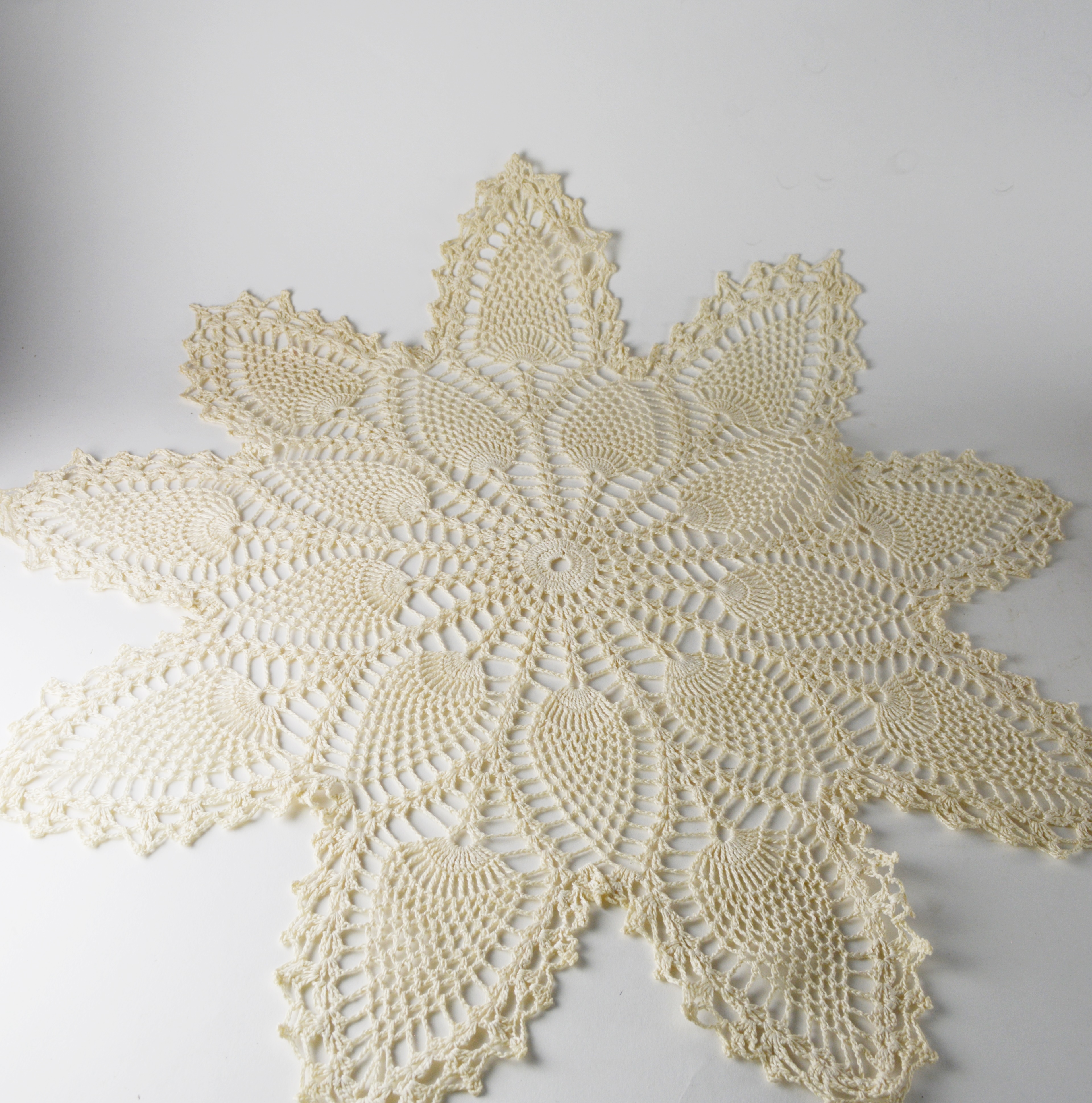 Vintage Hand Crocheted Table Linens