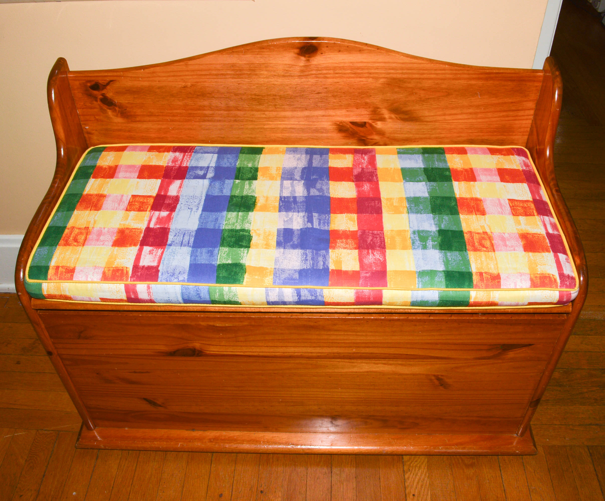 Pine Toy Chest, Slate Chalkboard, and Small Step Stool