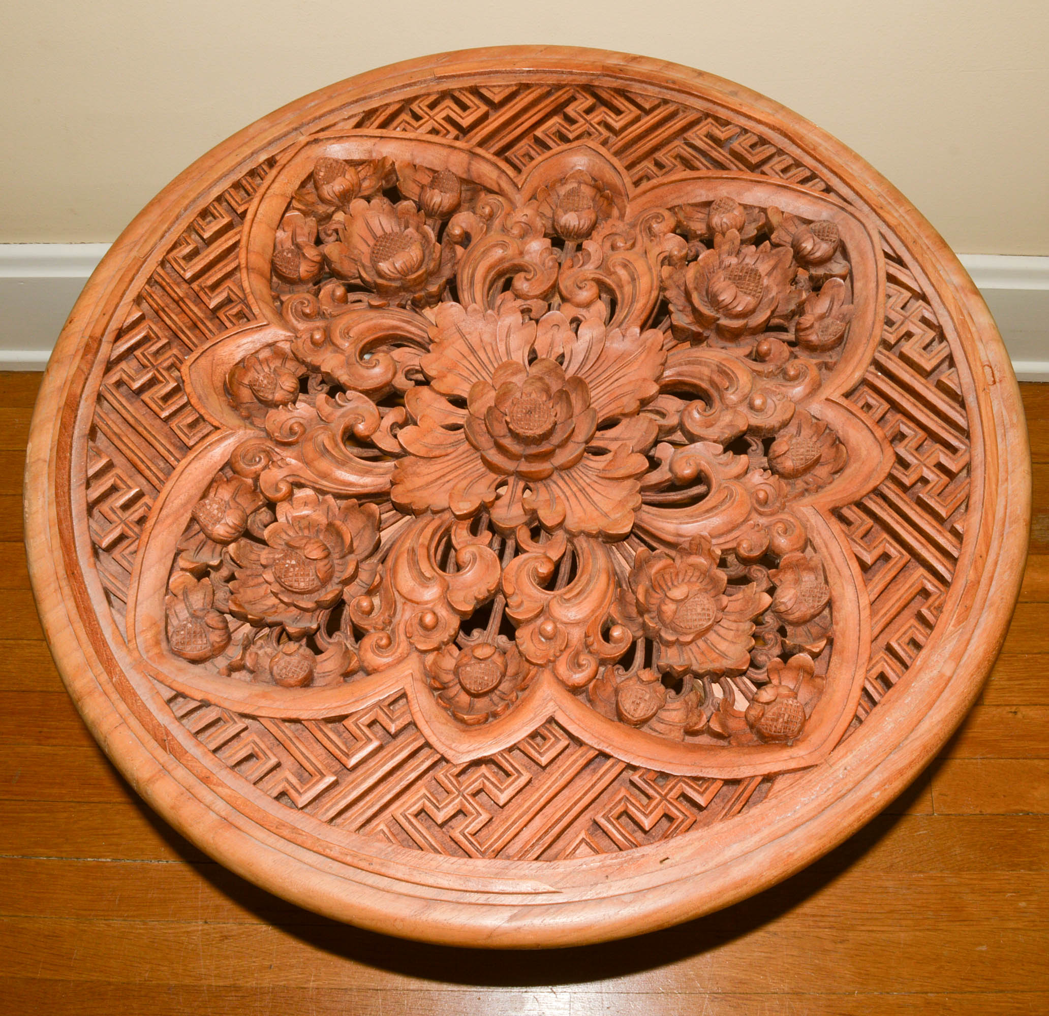 Fretwork Carved Side Table