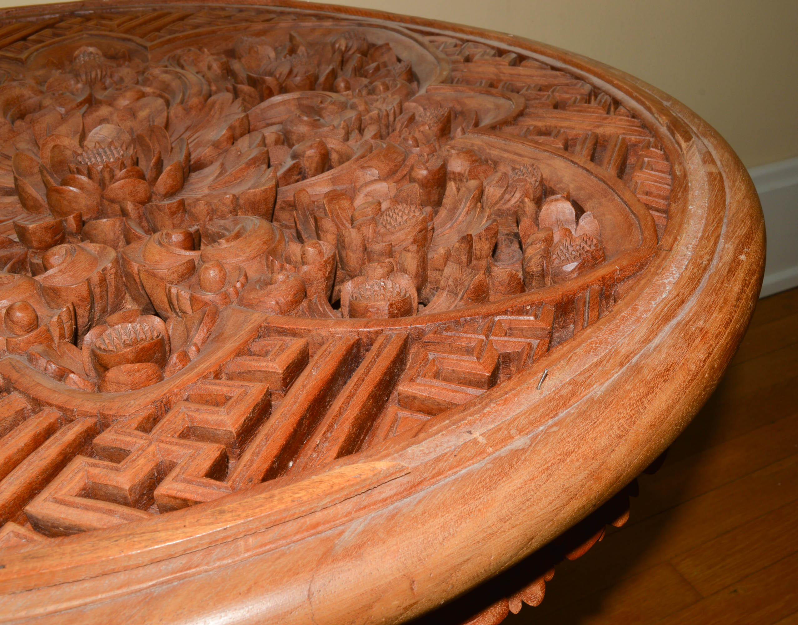 Fretwork Carved Side Table