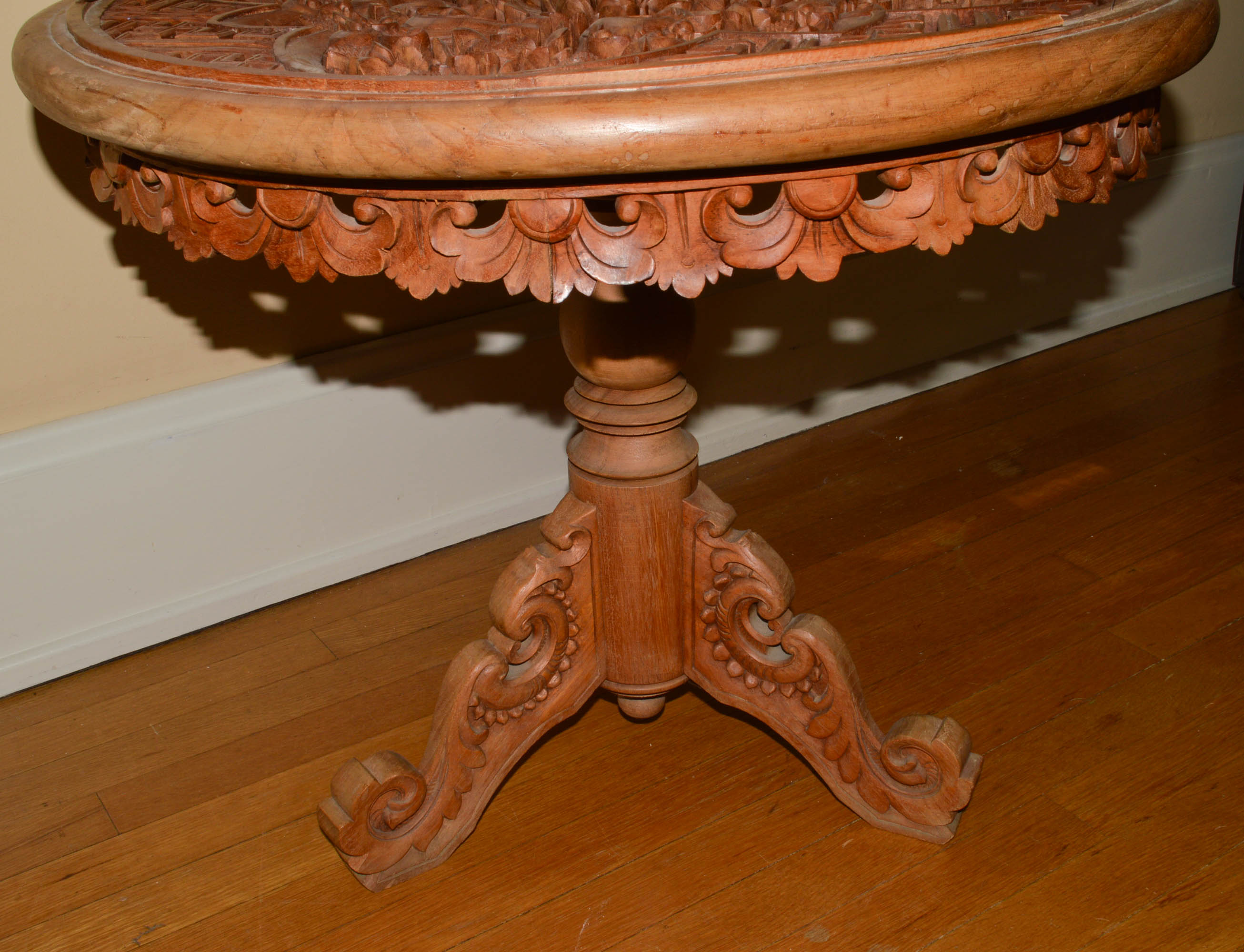 Fretwork Carved Side Table