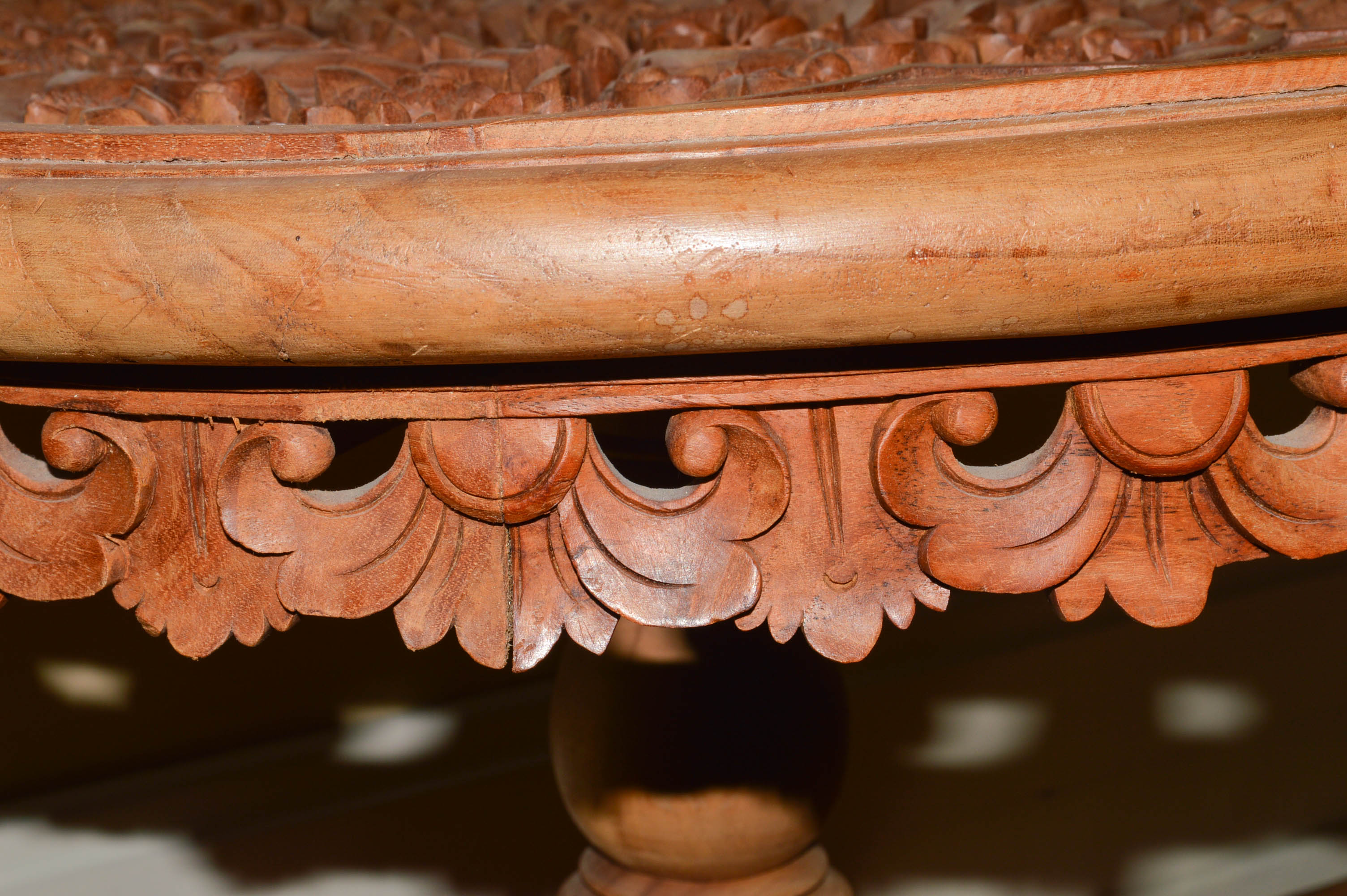 Fretwork Carved Side Table