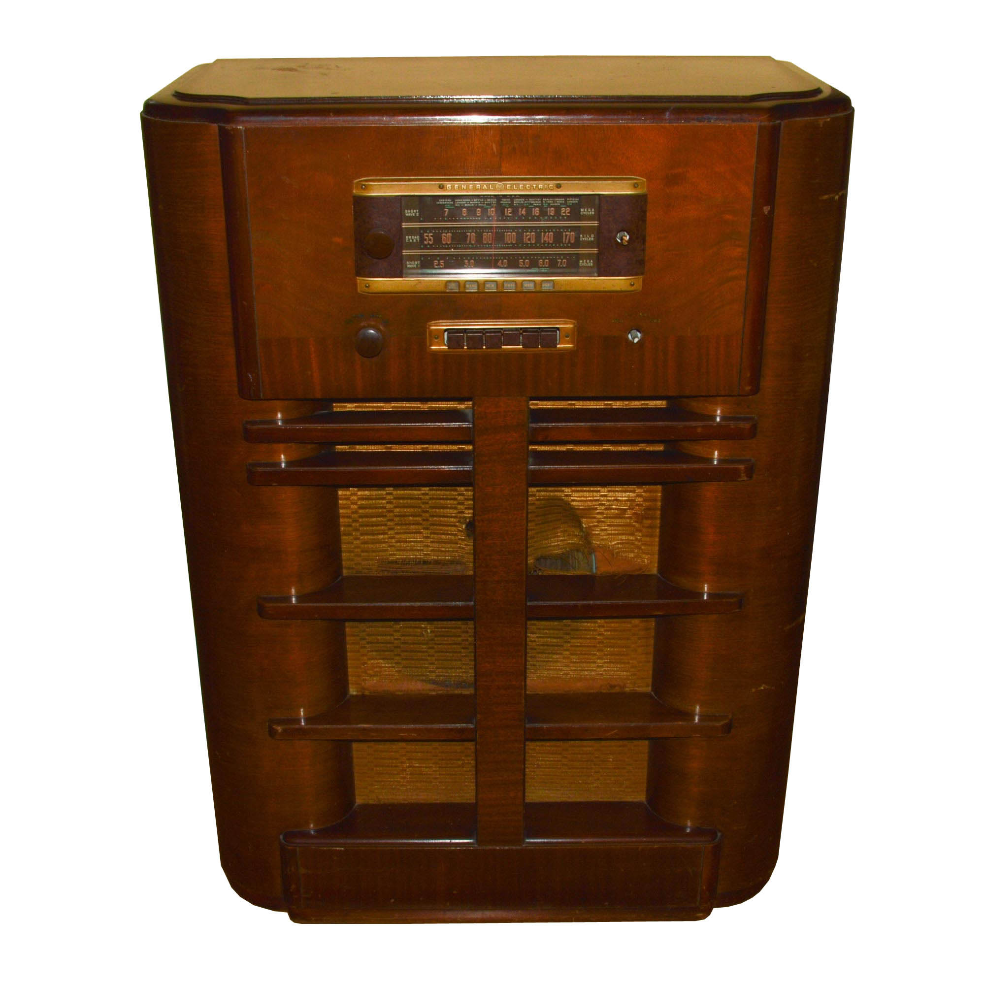 Vintage General Electric Tube Console Radio