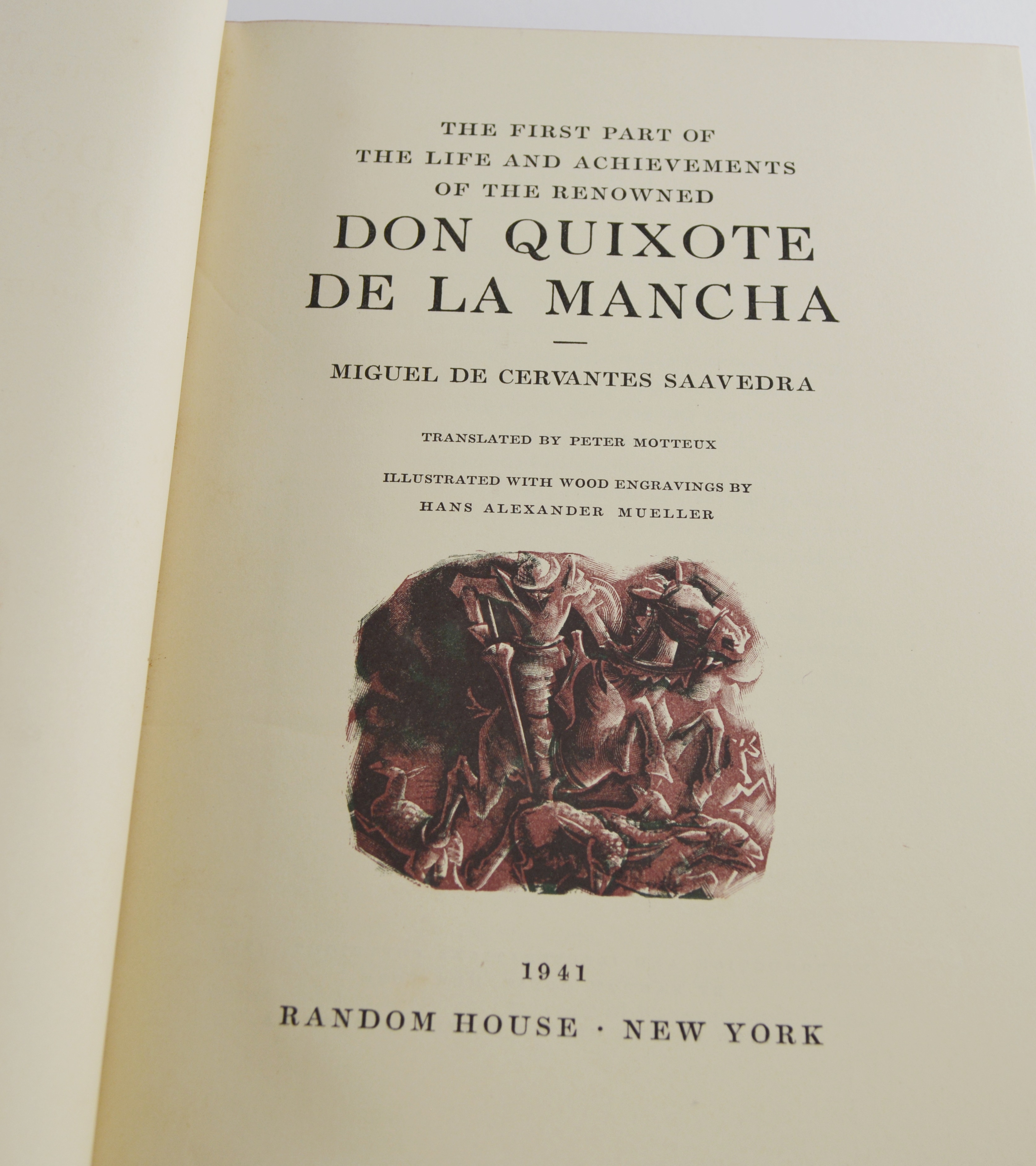 1941 "Don Quixote De La Mancha" Hardcover Book