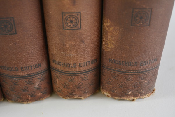 Antique "Charles Dickens' Complete Works" Household Edition Hardcover Book Collection