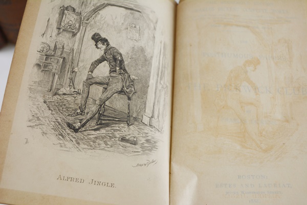 Antique "Charles Dickens' Complete Works" Household Edition Hardcover Book Collection
