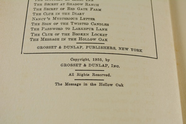 Three Vintage Hardcover Books by Carolyn Keene