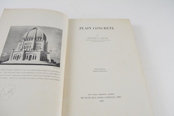 Third Edition "Plain Concrete" by Edward Bauer
