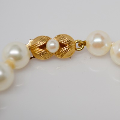 Imitation Pearl Bracelet and Necklace Set by Noriko
