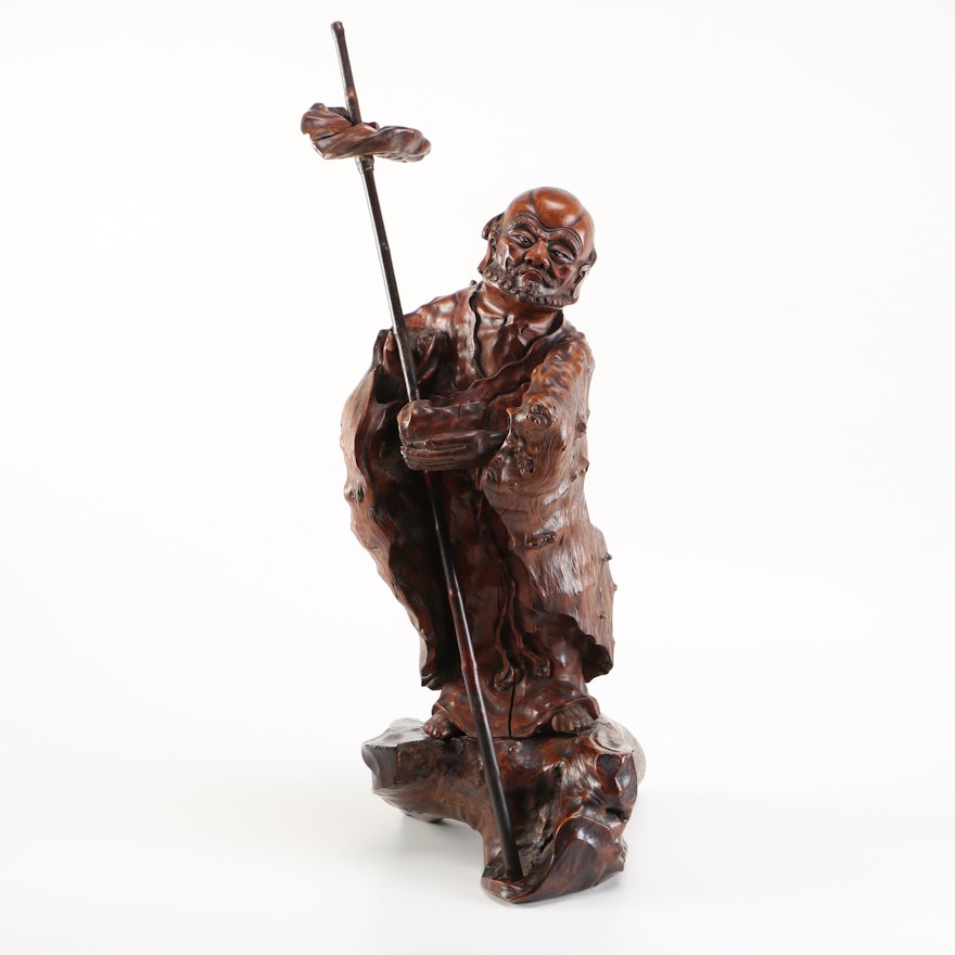 Carved Wood Chinese Figure