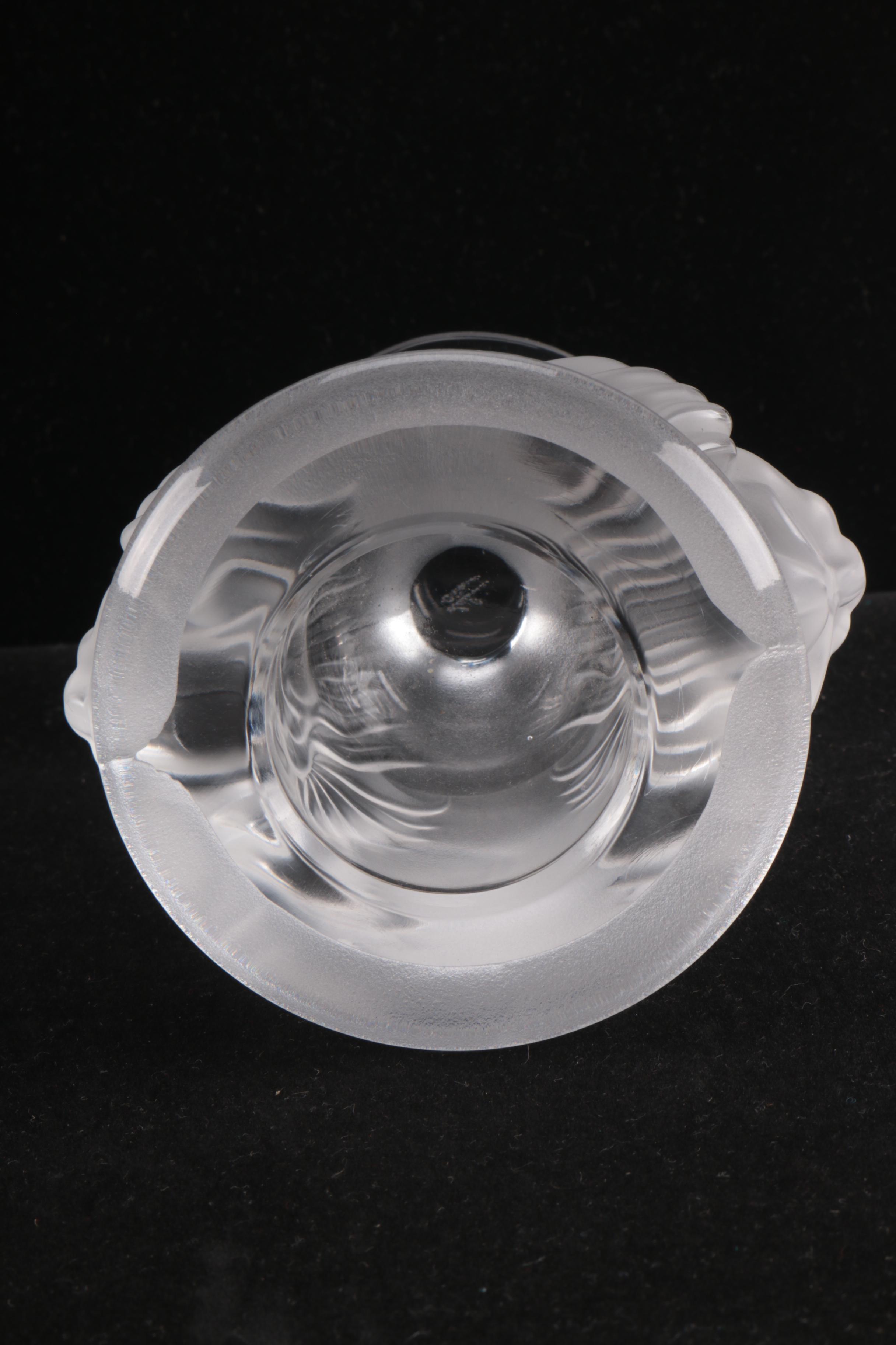 Lalique Lion Head "Tete de Lion" Crystal Cigarette Holder