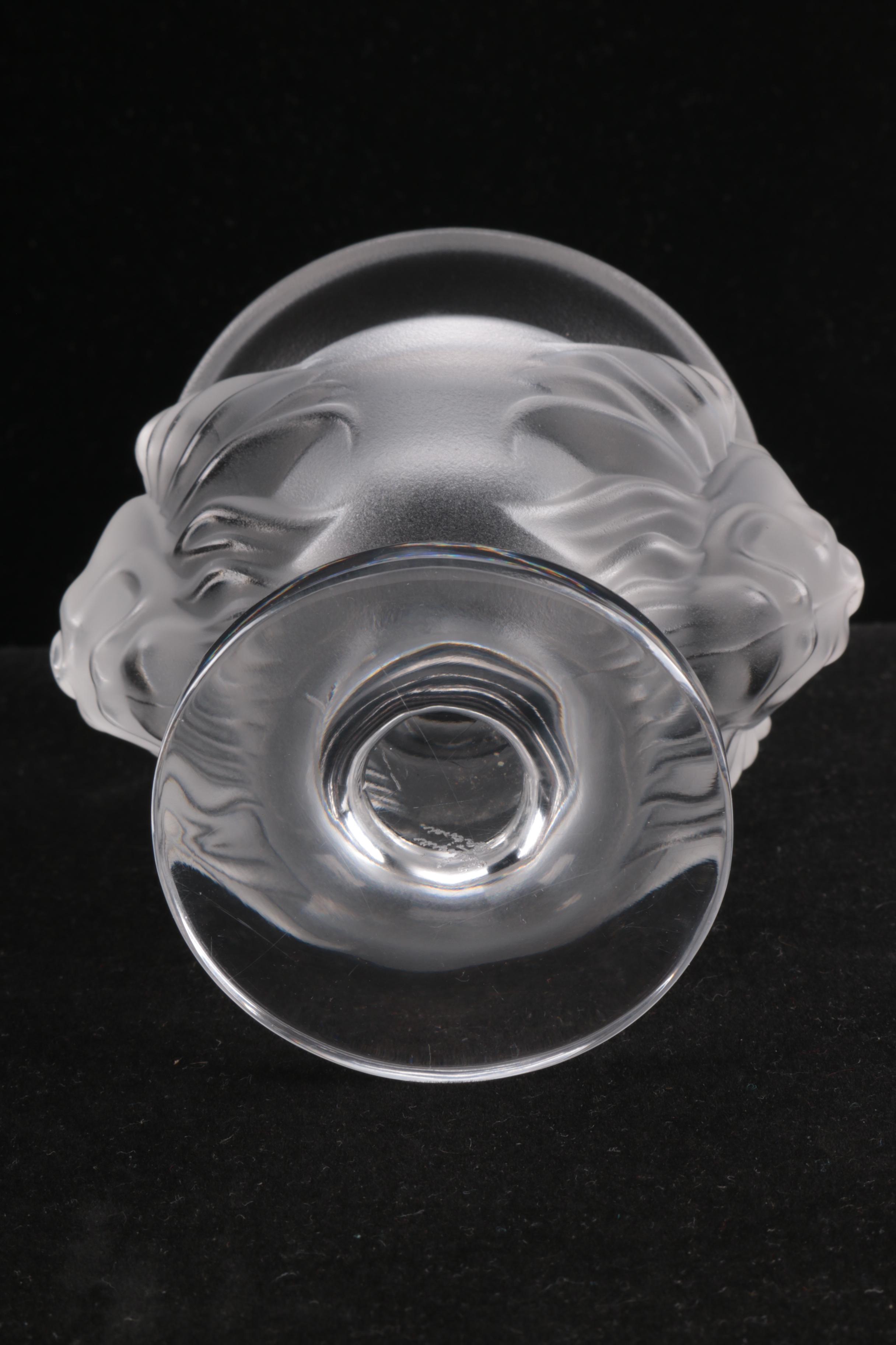 Lalique Lion Head "Tete de Lion" Crystal Cigarette Holder