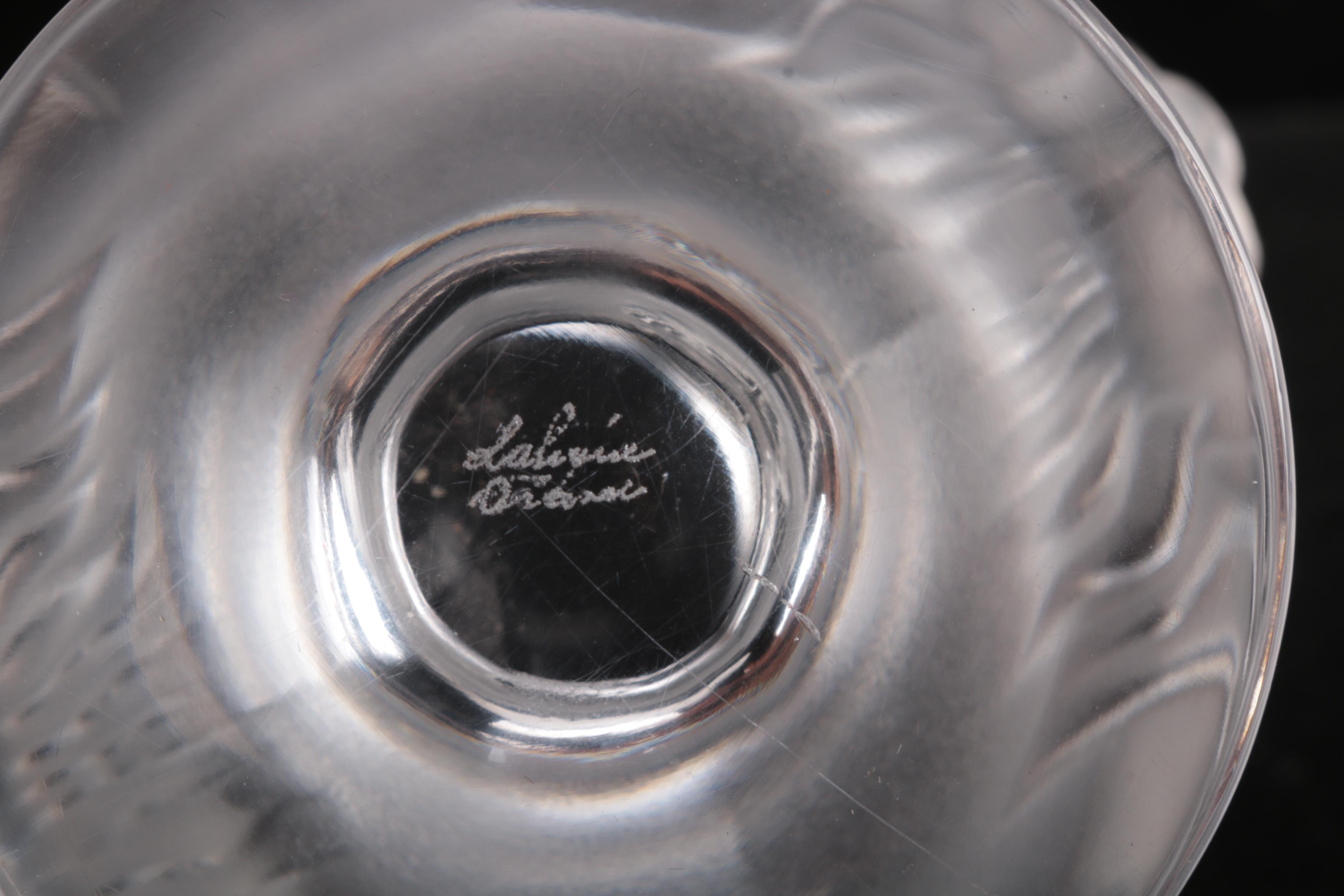 Lalique Lion Head "Tete de Lion" Crystal Cigarette Holder