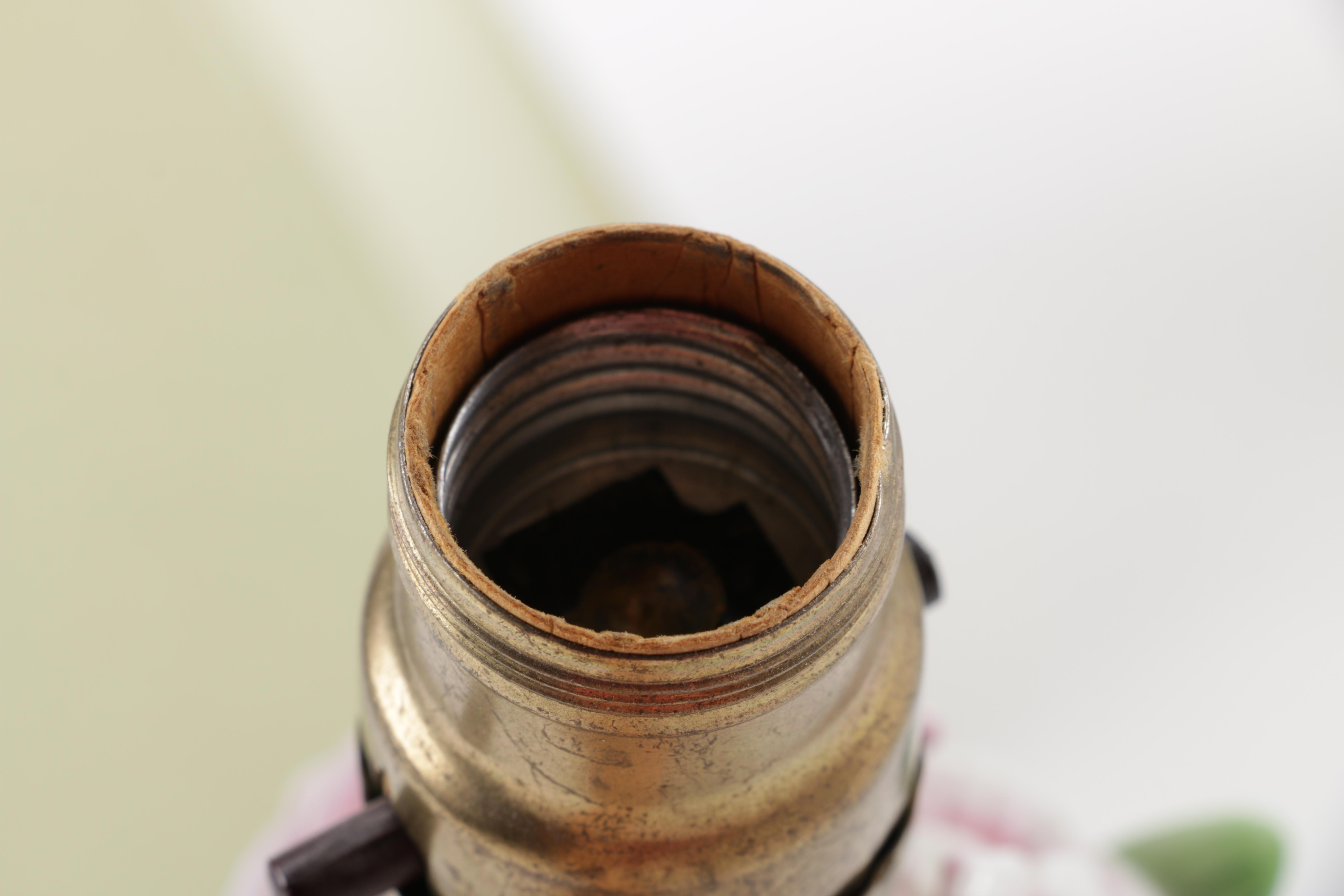 Ceramic Floral Sculpture Lamps With Shades