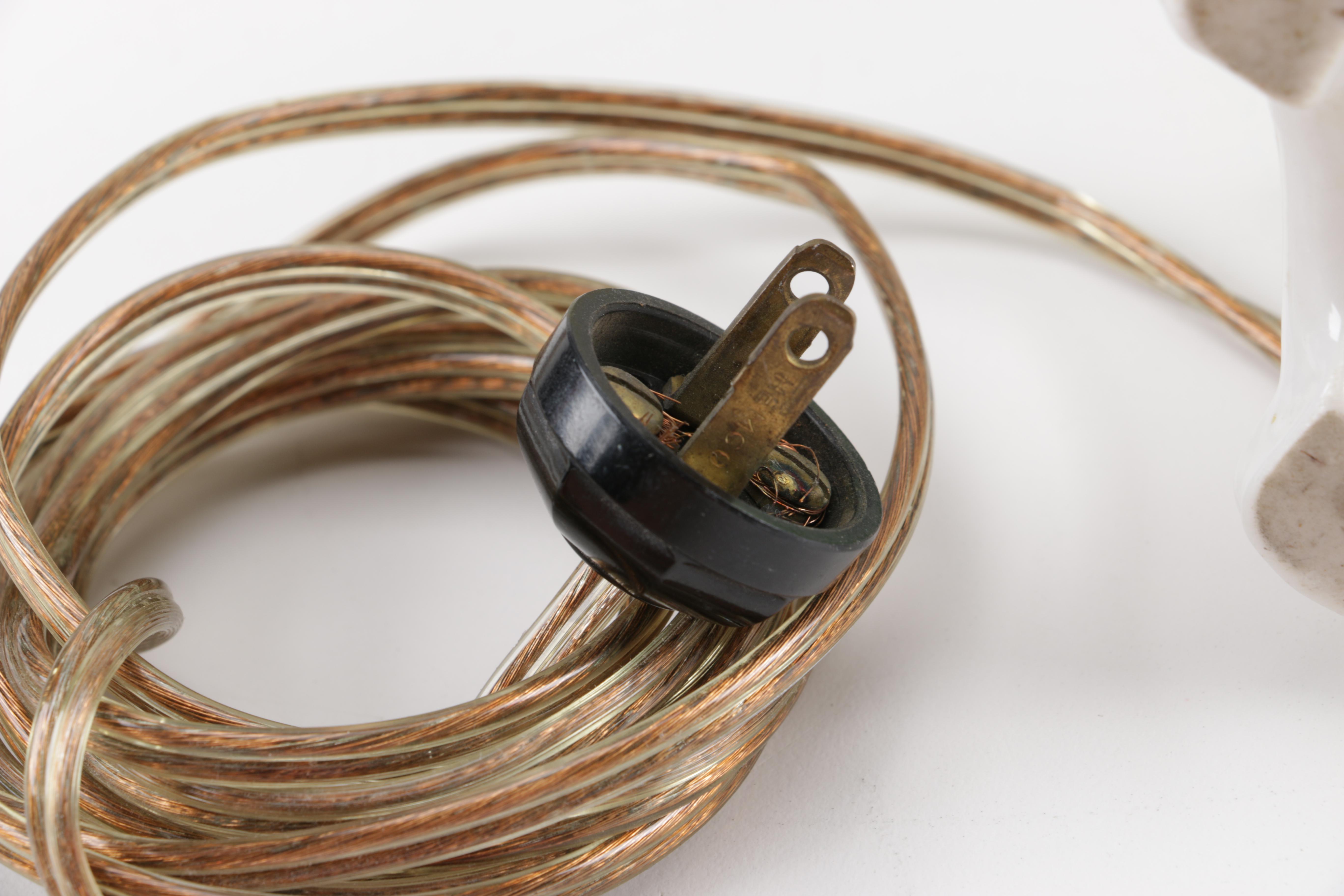 Ceramic Floral Sculpture Lamps With Shades