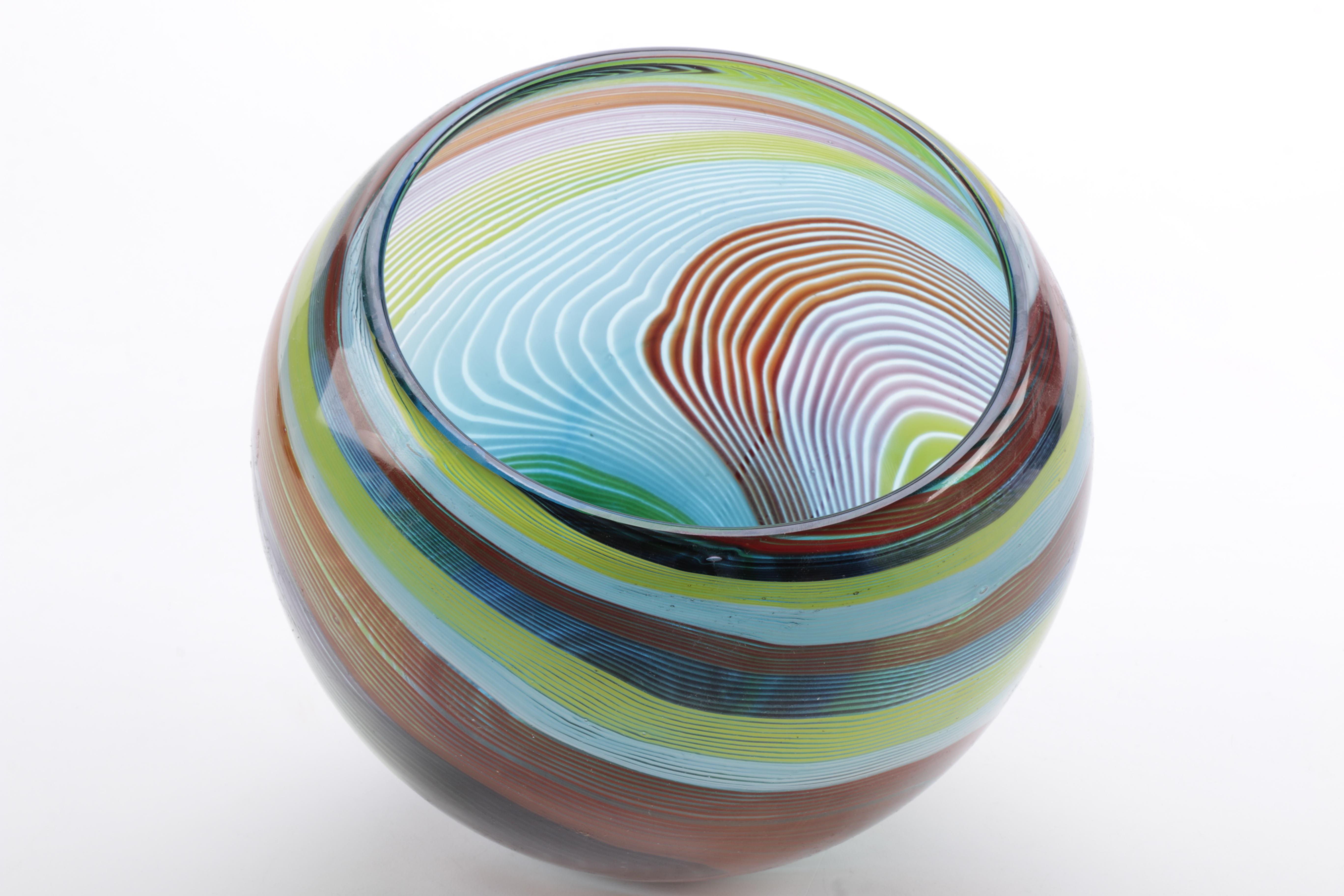 Multicolored Glass Vase