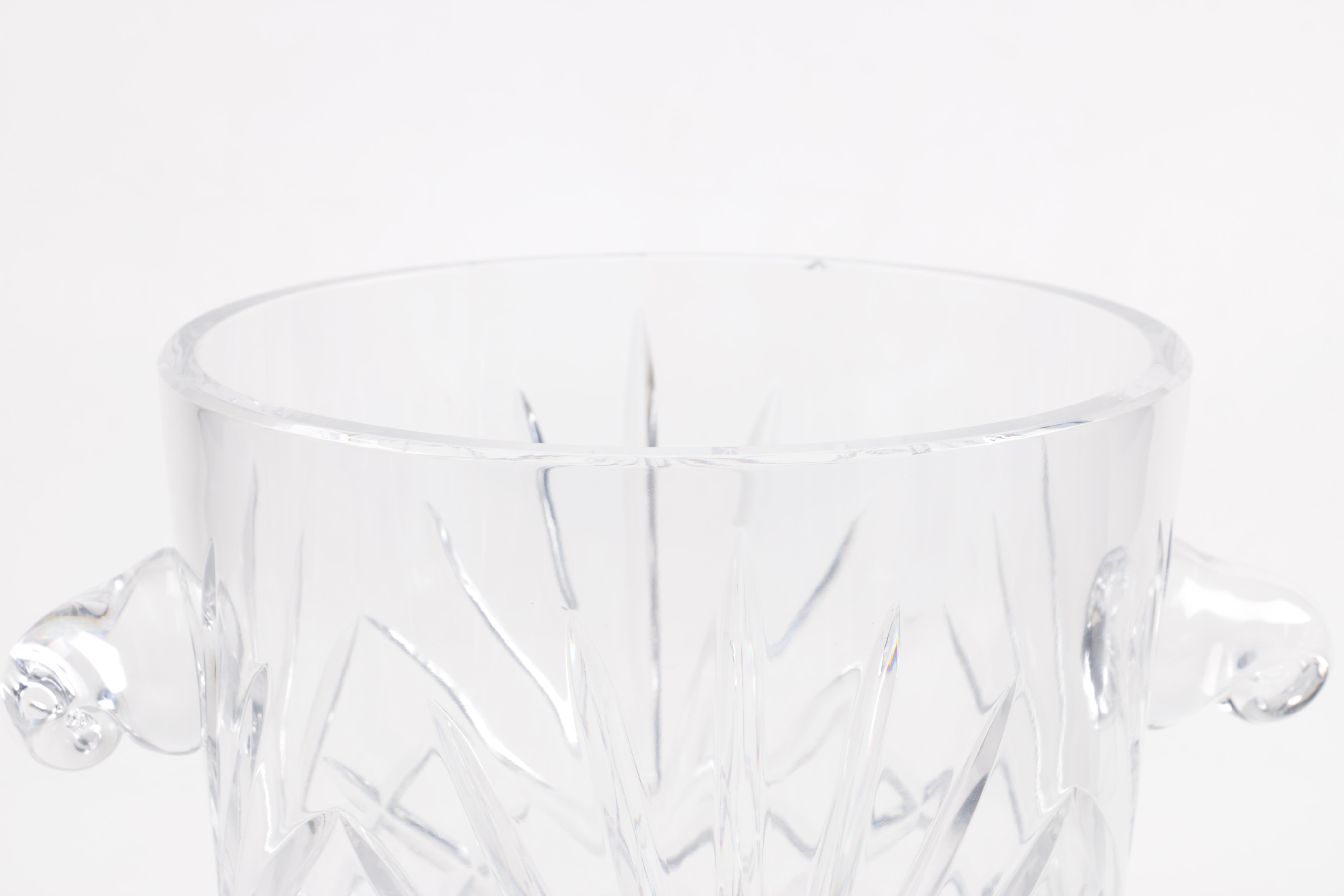 Handled Glass Ice Bucket