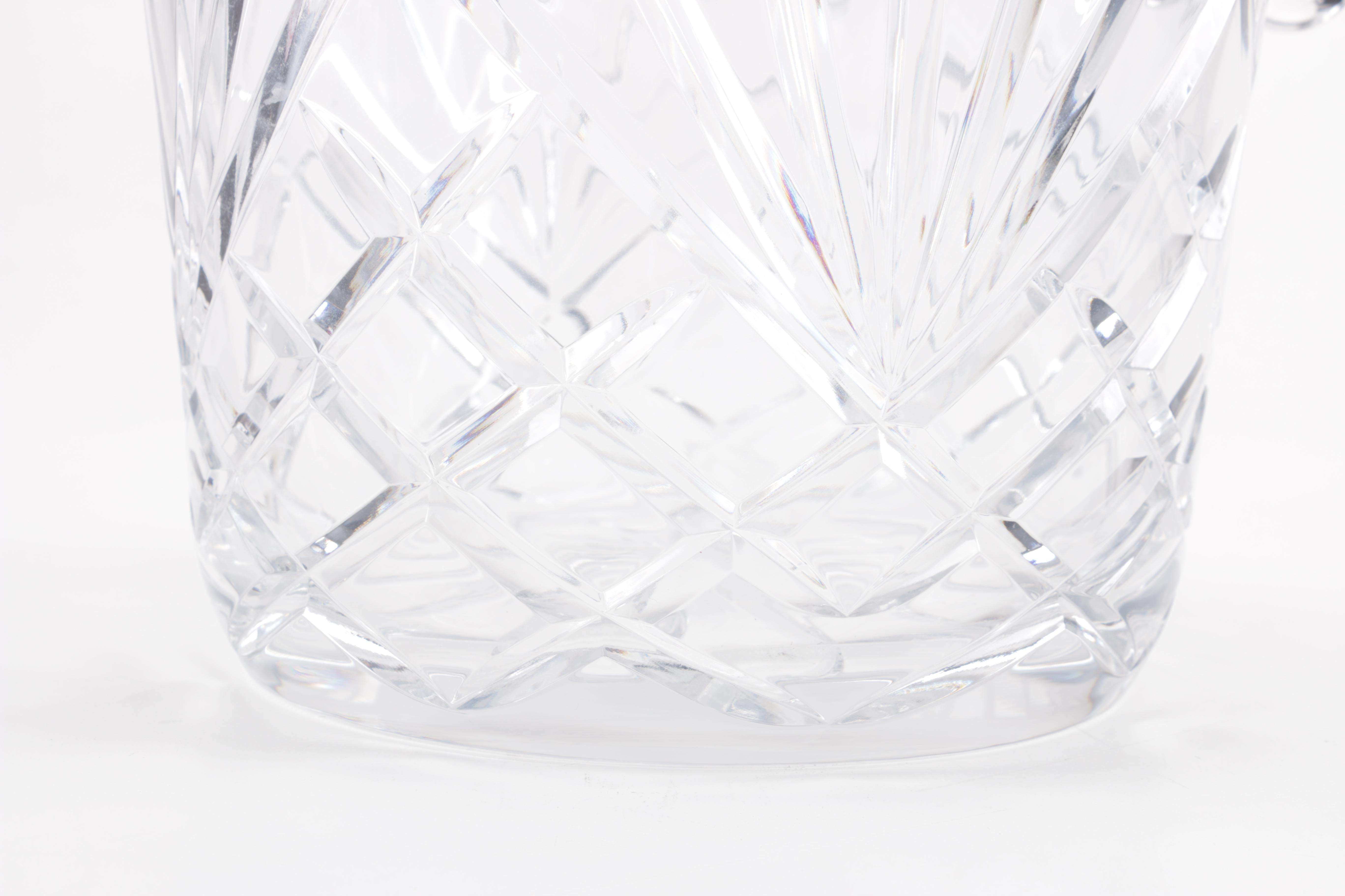 Handled Glass Ice Bucket