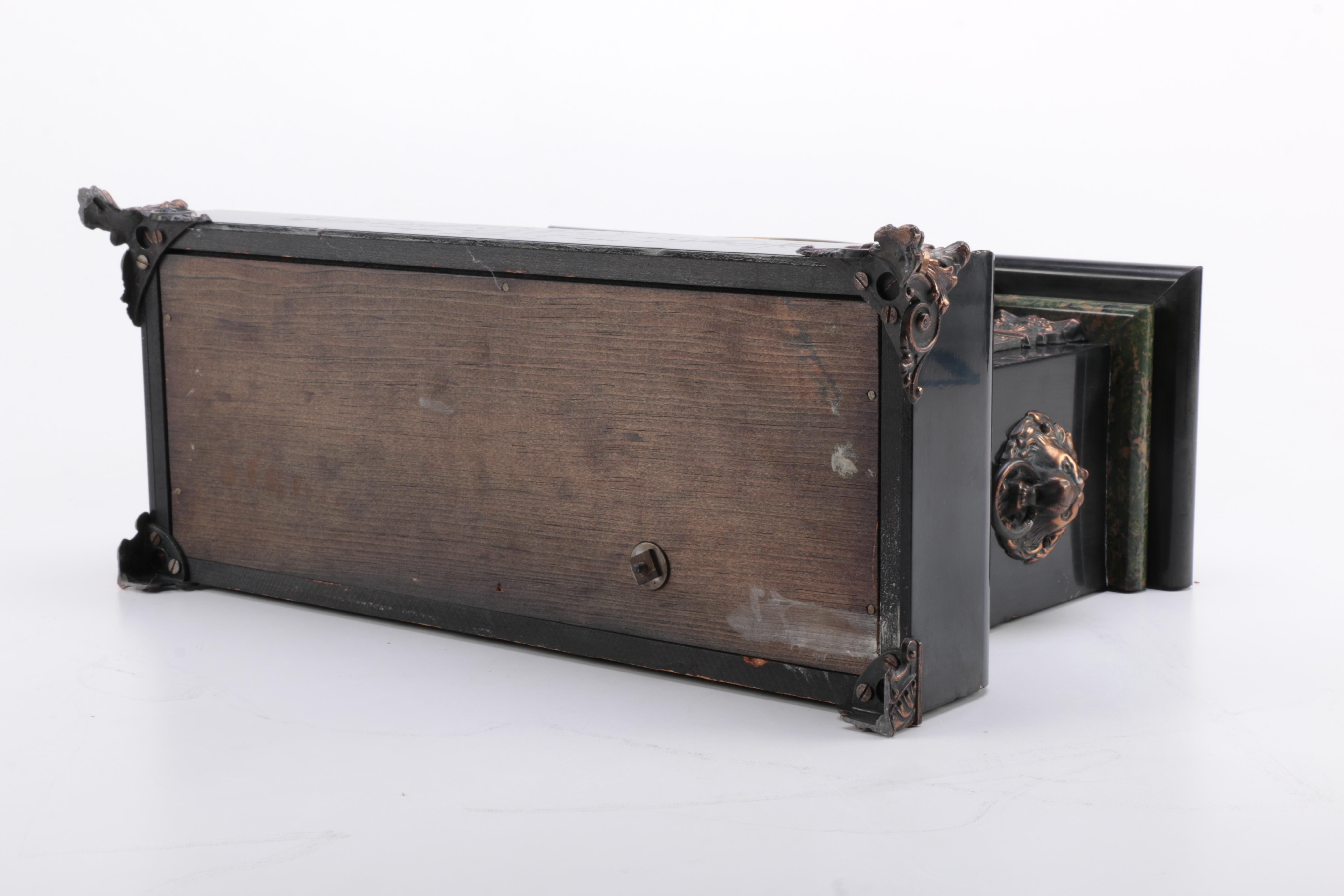 Vintage Black Wooden Mantle Clock From Seth Thomas Clock Co.