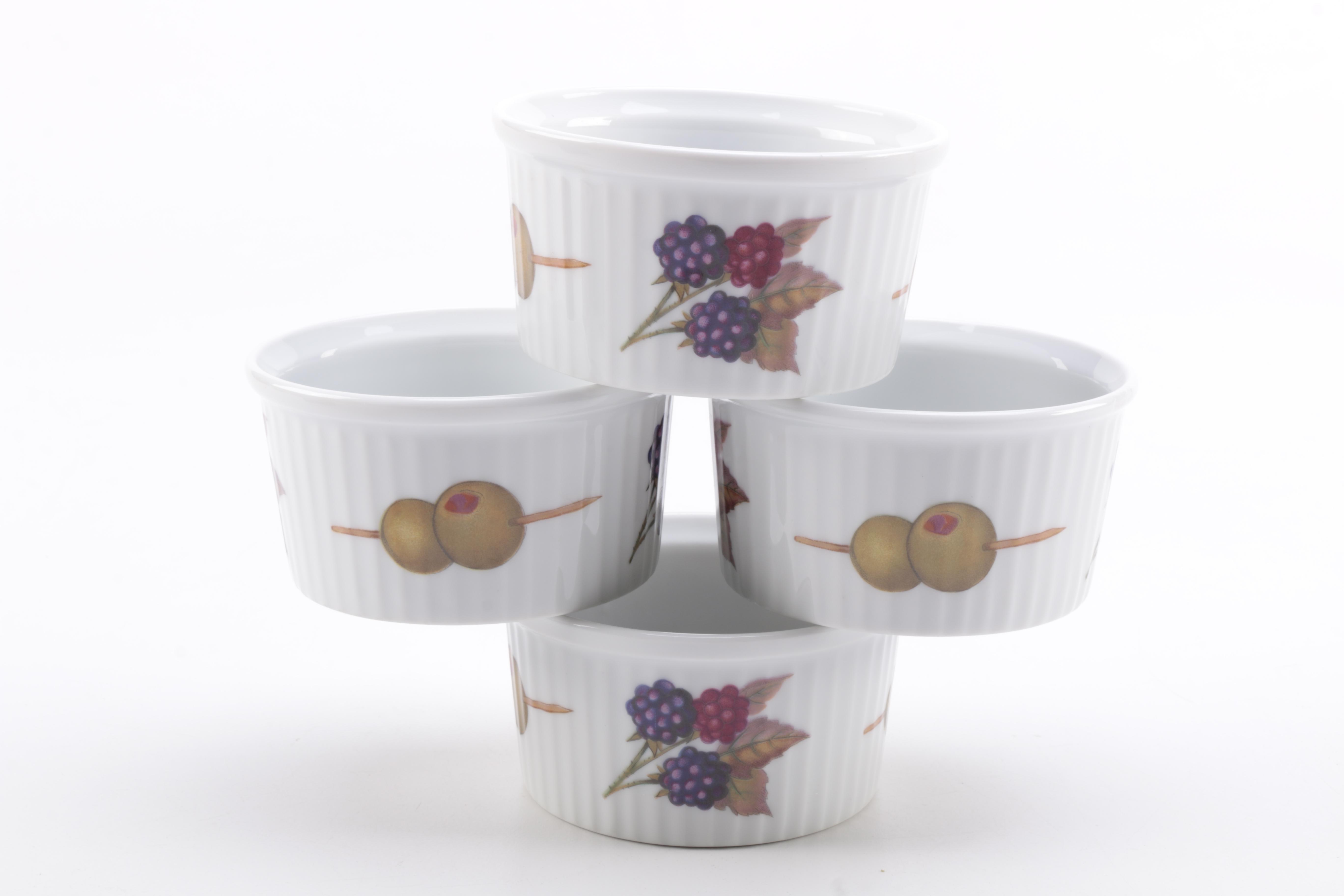 Royal Worcester "Evesham" Egg Coddlers and Ramekins