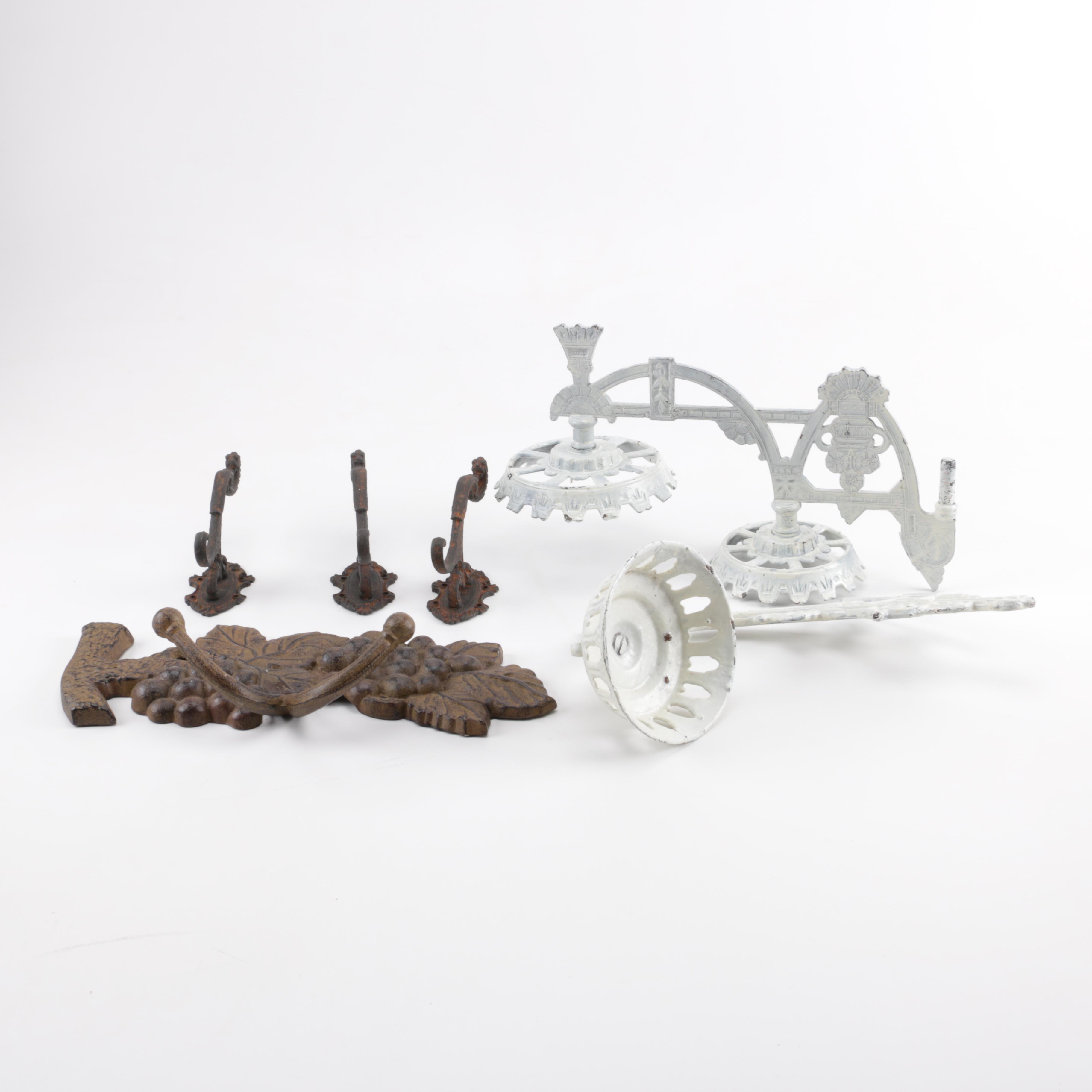 Cast Iron Wall Hooks and Sconces
