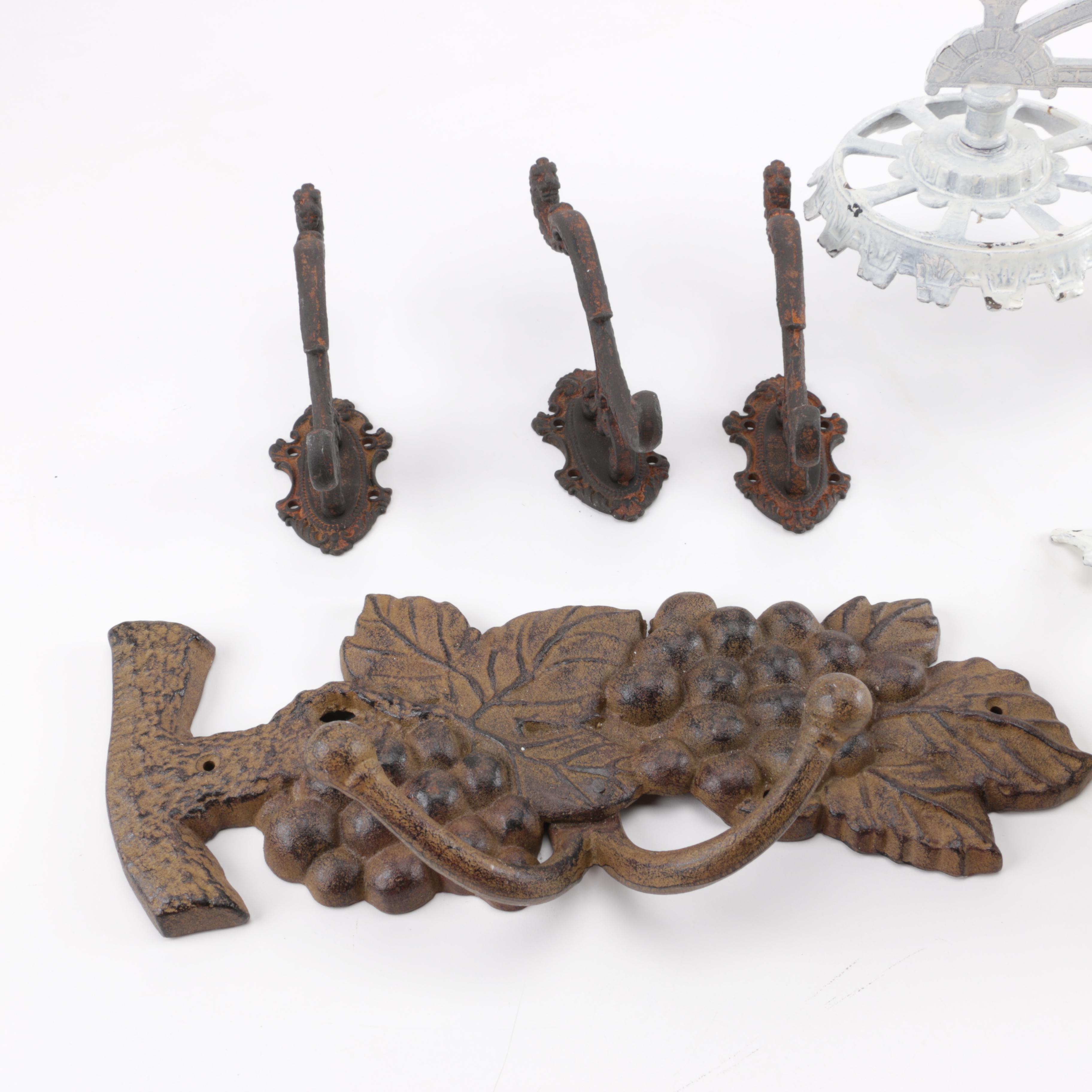 Cast Iron Wall Hooks and Sconces