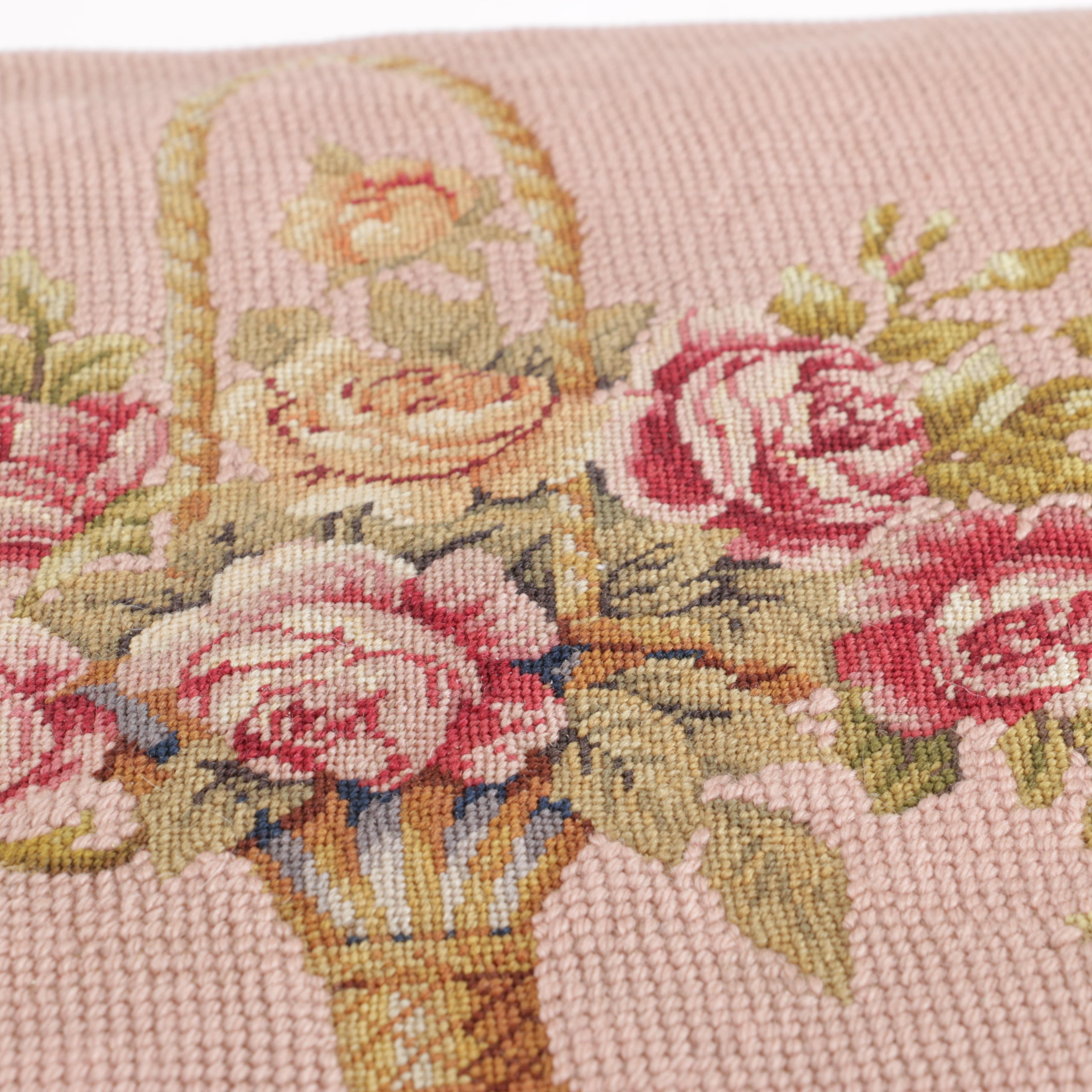 Needlepoint Footstool by Paxton Products, Inc.