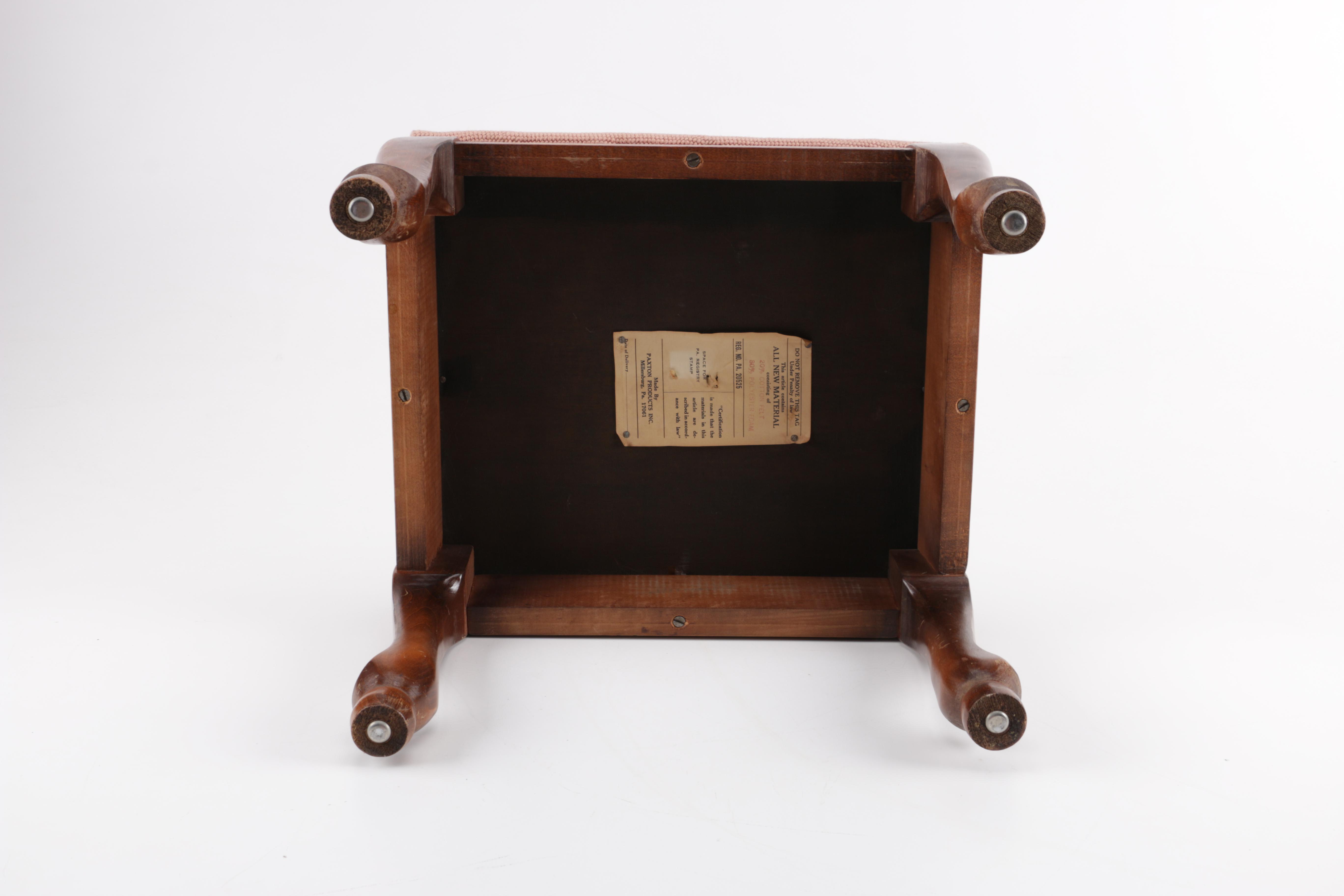 Needlepoint Footstool by Paxton Products, Inc.