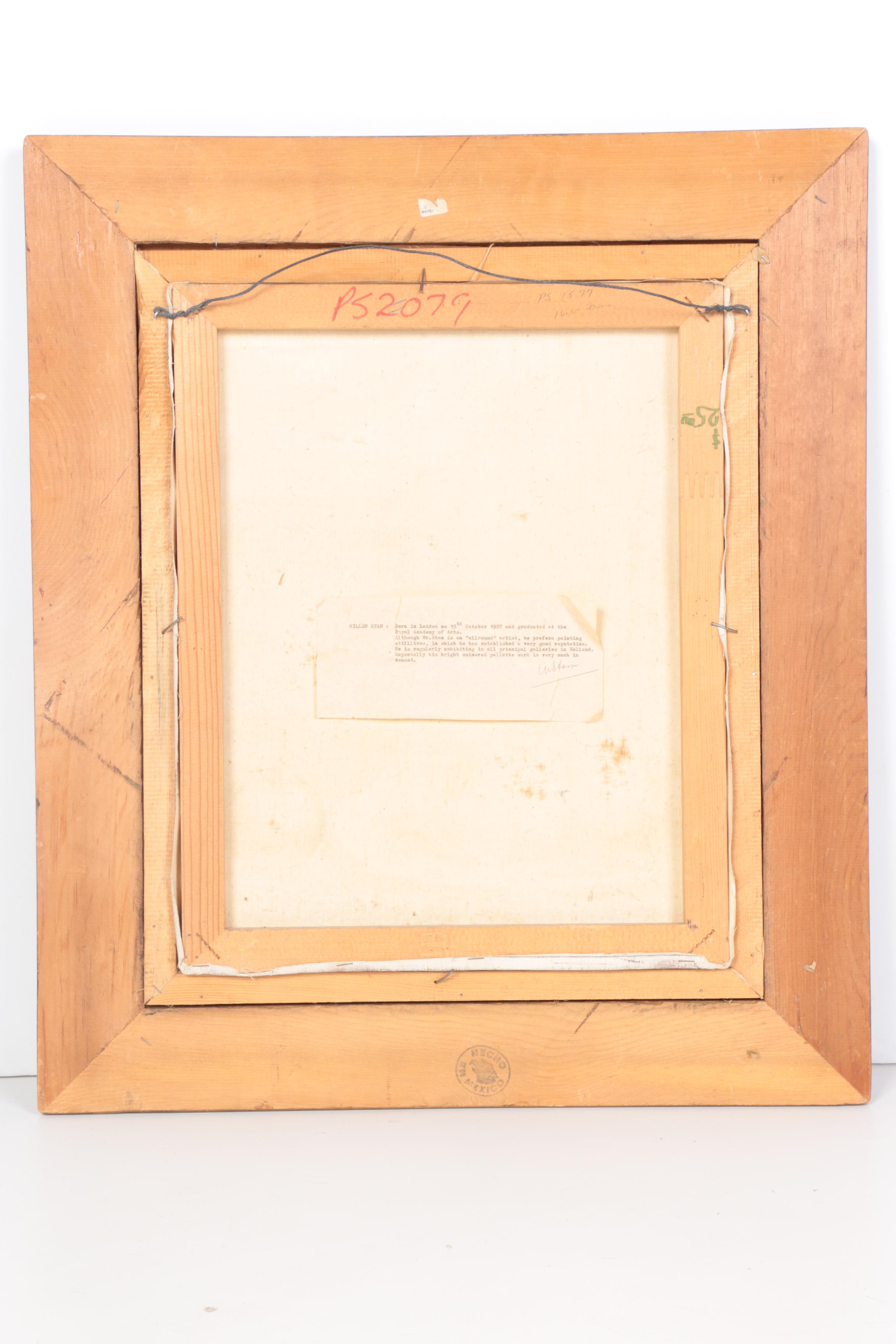 Willem Stam Oil on Canvas Still Life