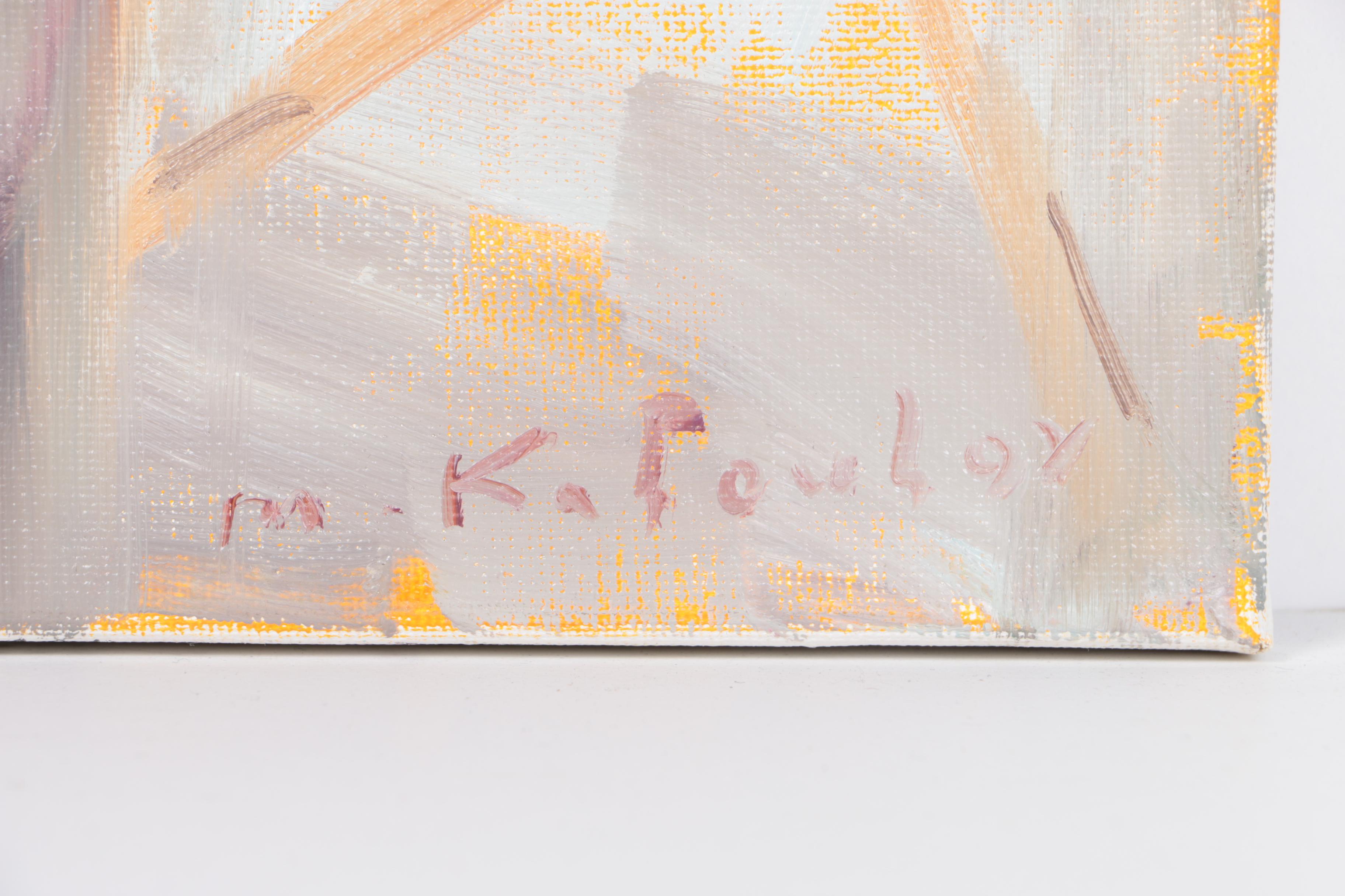 Murat Kaboulov Oil Painting on Canvas of a Woman in a Black Dress