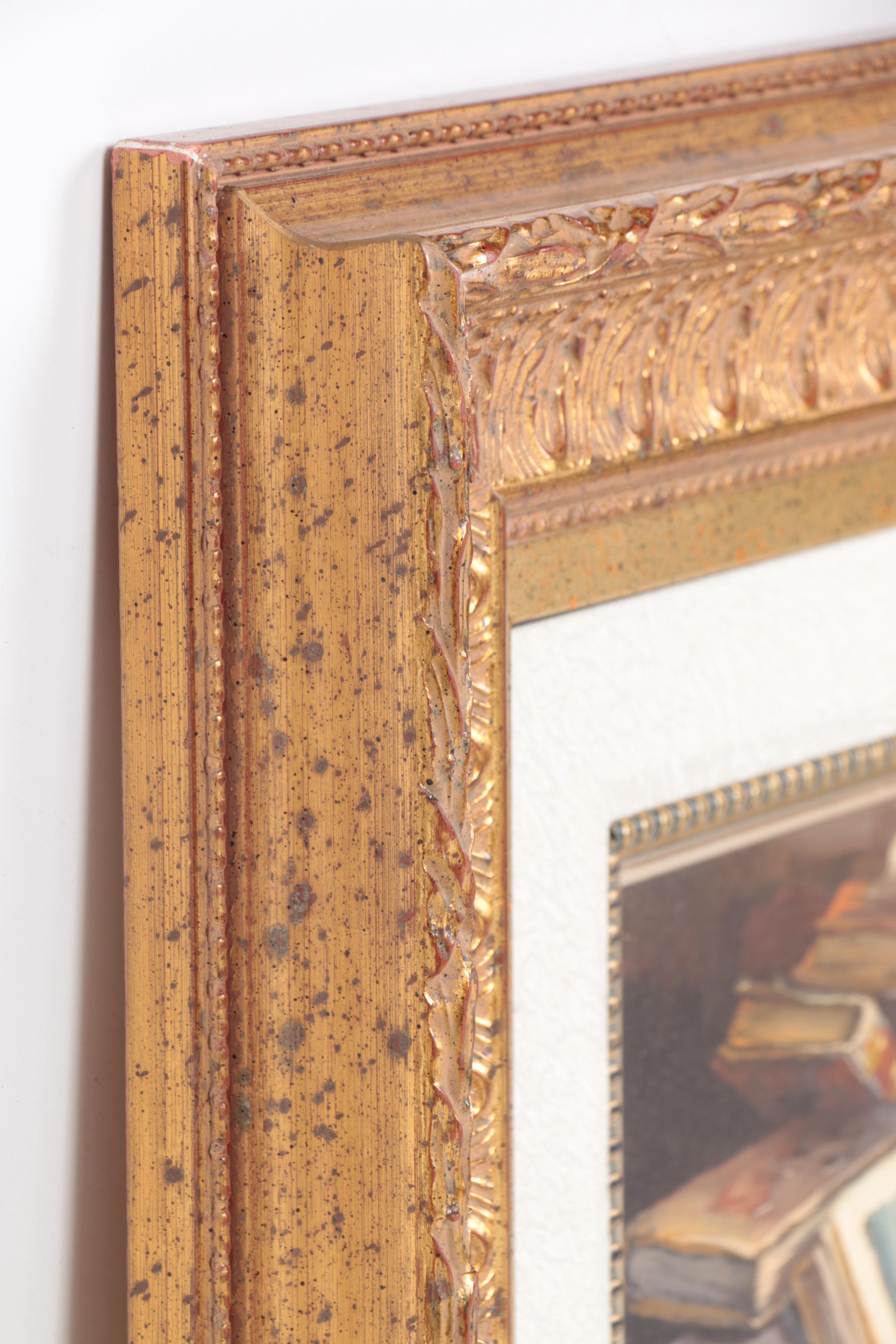 Jose Ripoll Oil on Canvas Still Life of Books