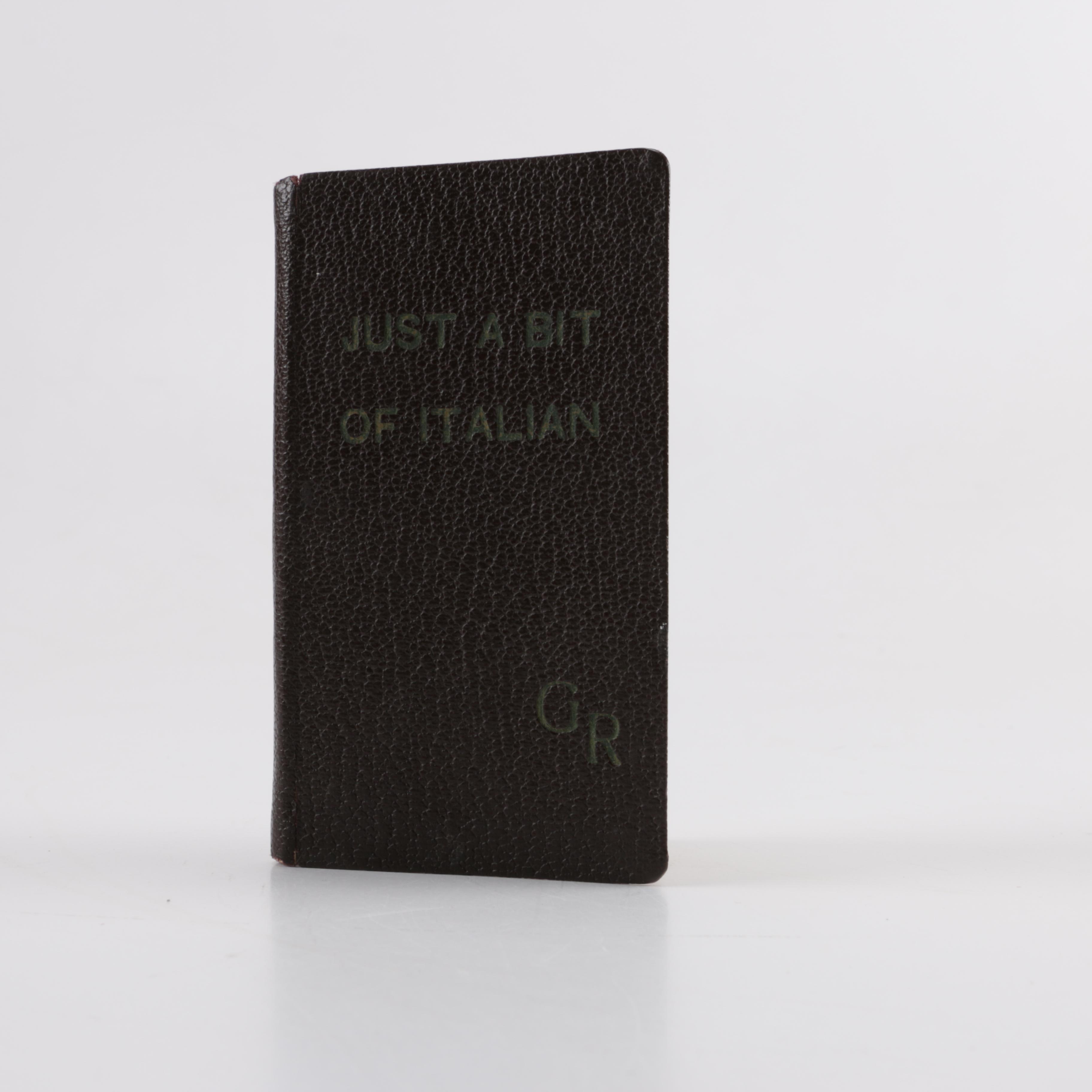 Vintage "Just a Bit of Italian" Phrase Book by G. Robotti