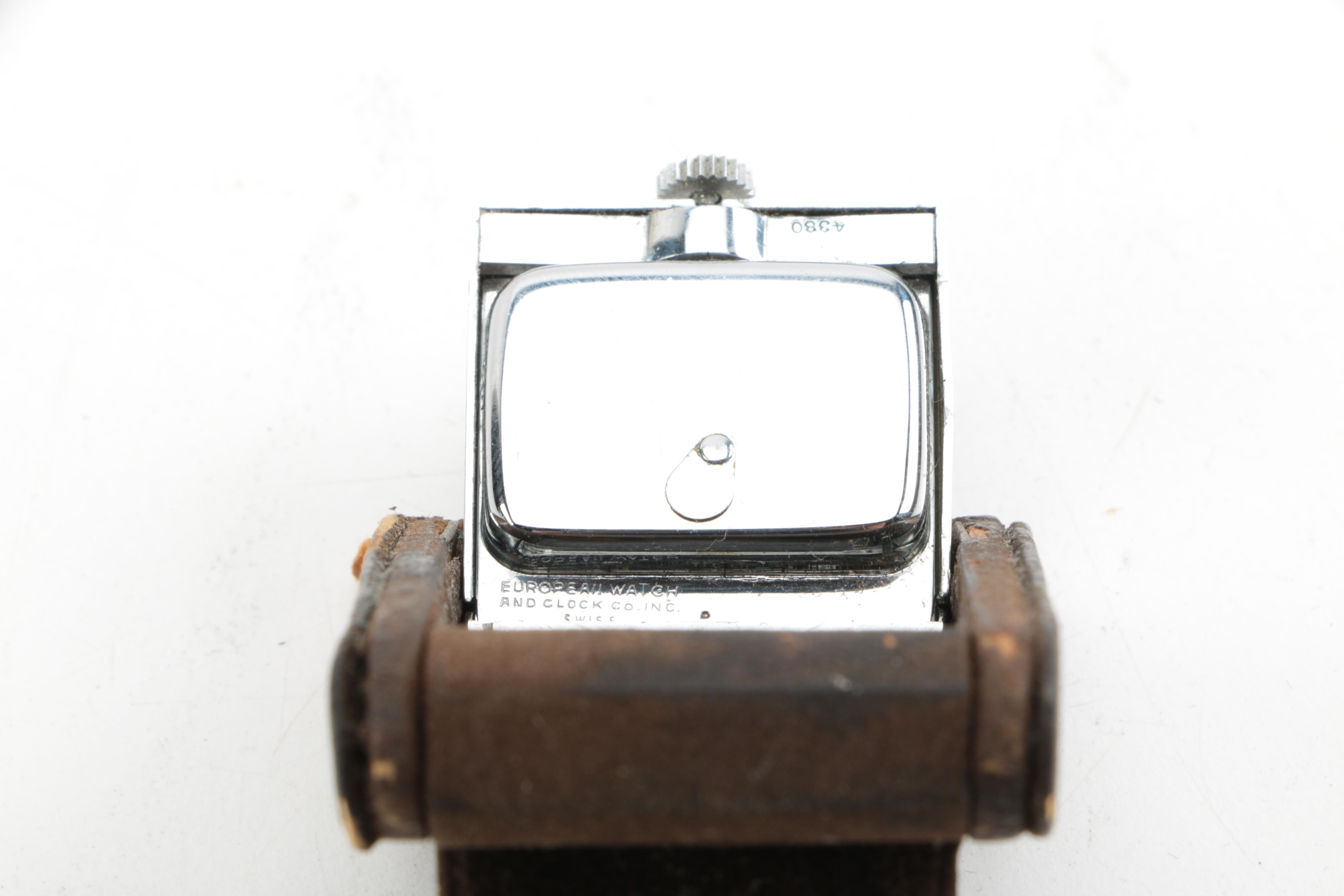 Vintage Cartier Leather-Bound Folding Desk Clock