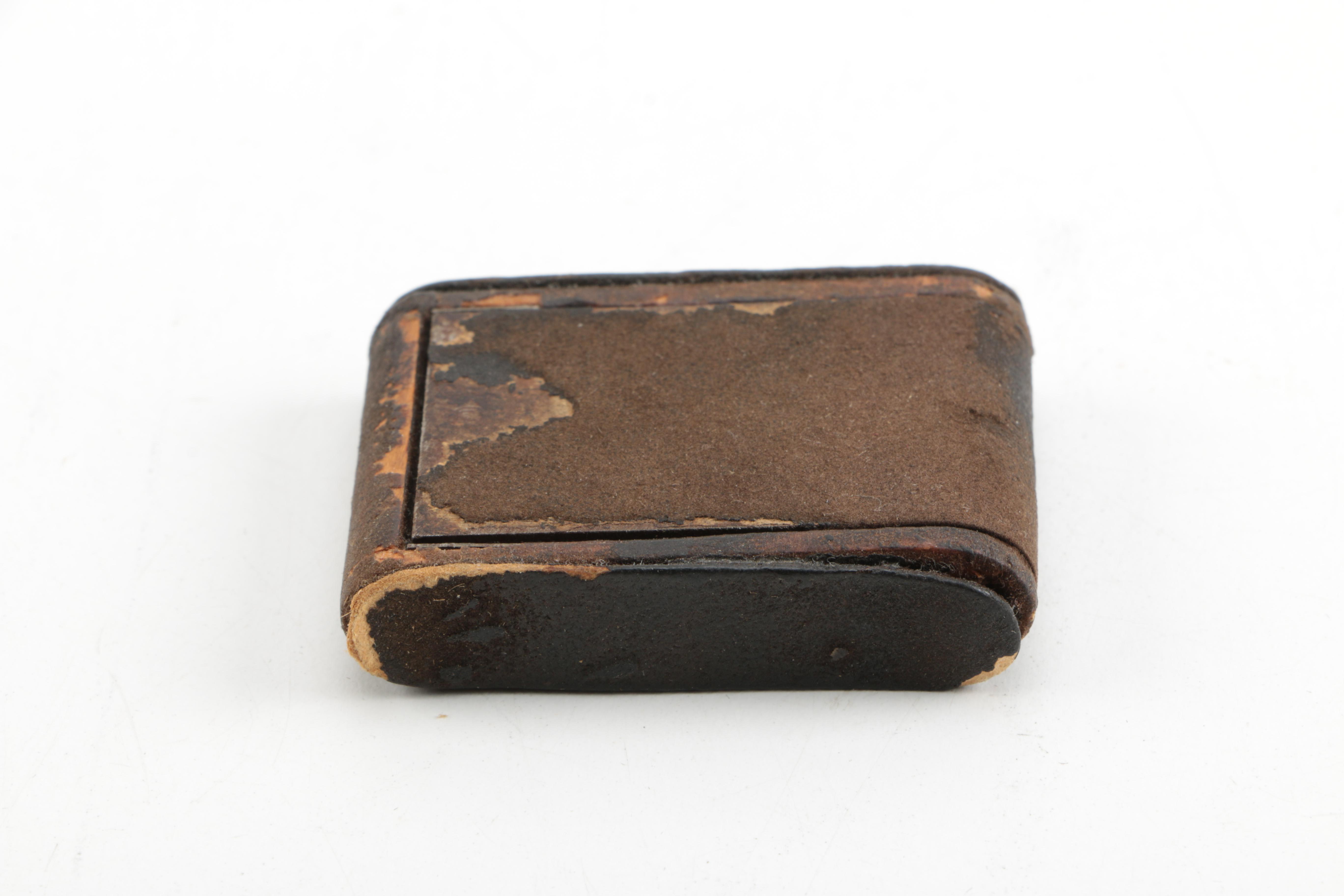 Vintage Cartier Leather-Bound Folding Desk Clock