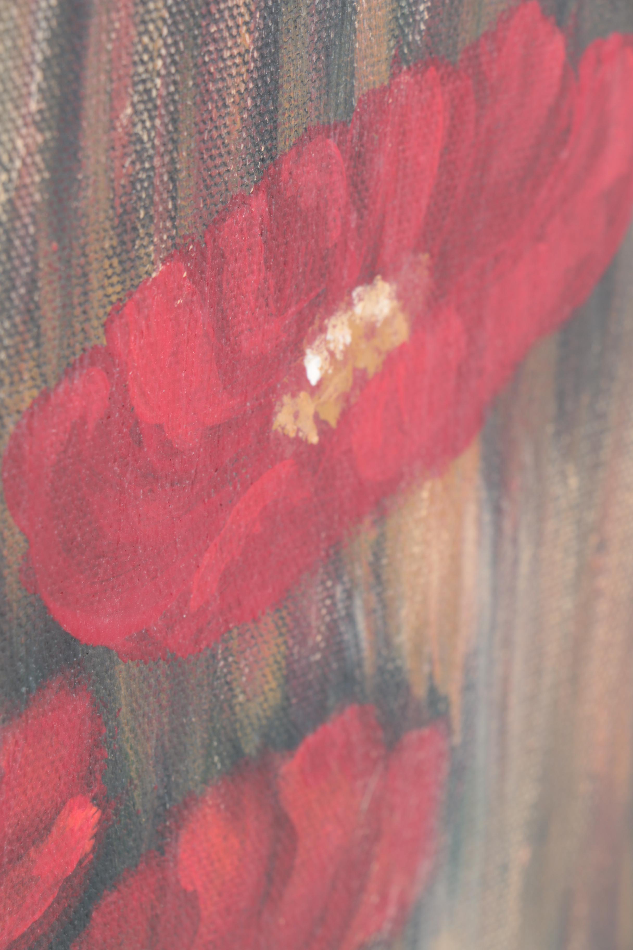 2011 Susan Shipley Oil Painting on Canvas "Poppies and Daises"