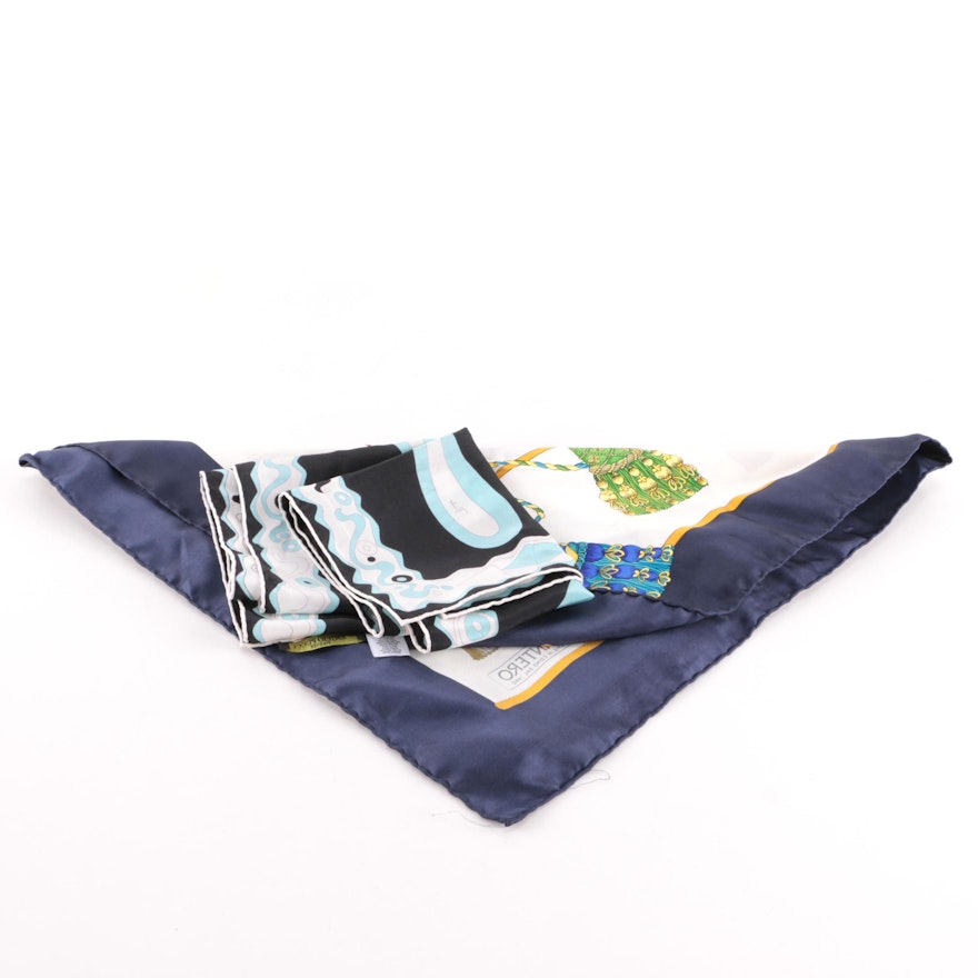 Emilio Pucci and Mantero Silk Scarves